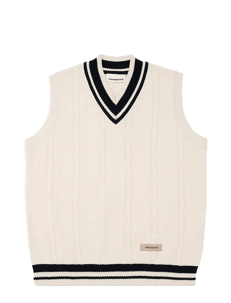 Prohibited - Dream Knit Vest - stickade västar - cream - 1