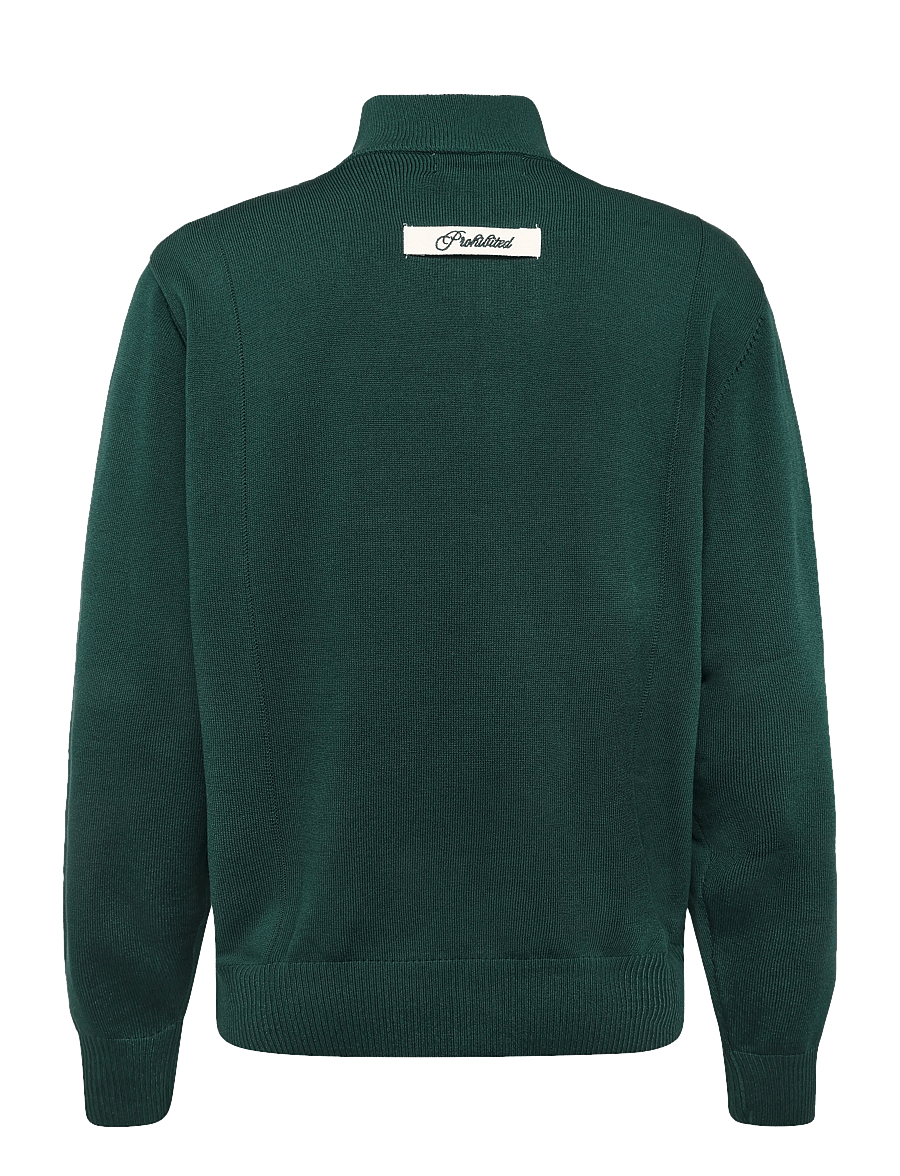 Prohibited - Varsity Knitted Trackjacket - varsity-jacken - dark green - 2