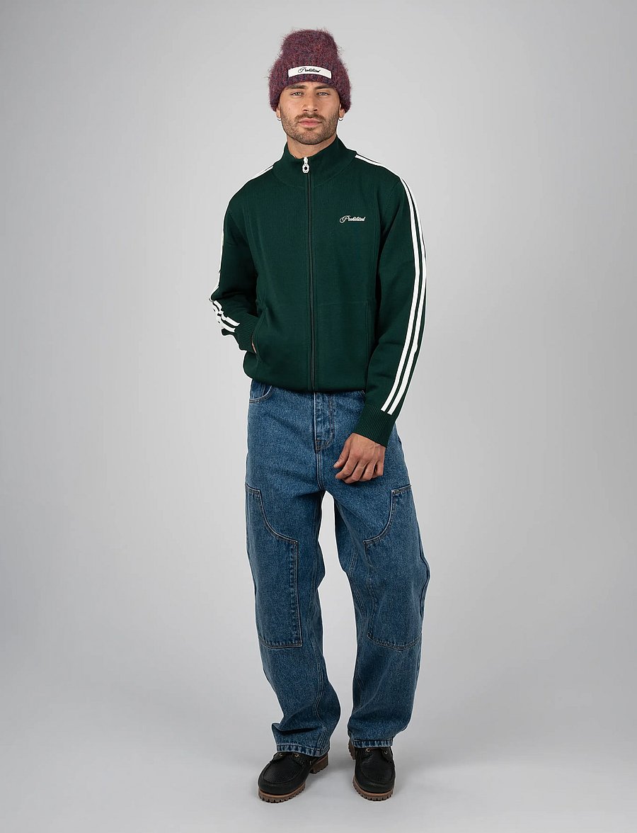 Prohibited - Varsity Knitted Trackjacket - varsity-jacken - dark green - 4