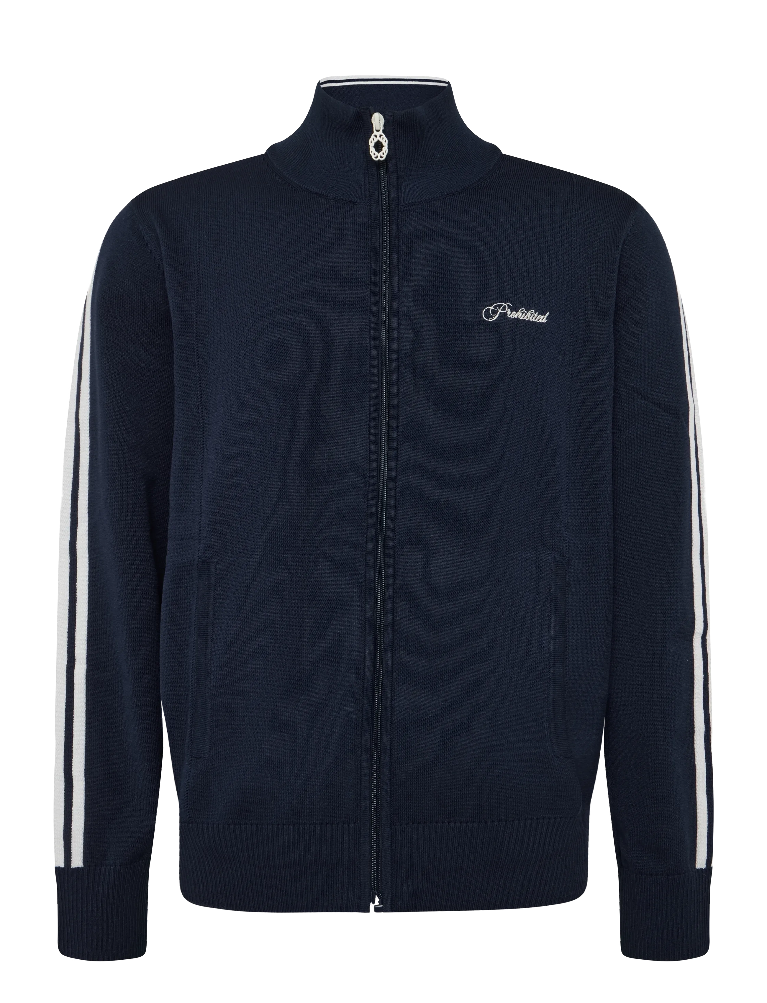 Prohibited - Varsity Knitted Trackjacket - varsity-jacken - navy - 1