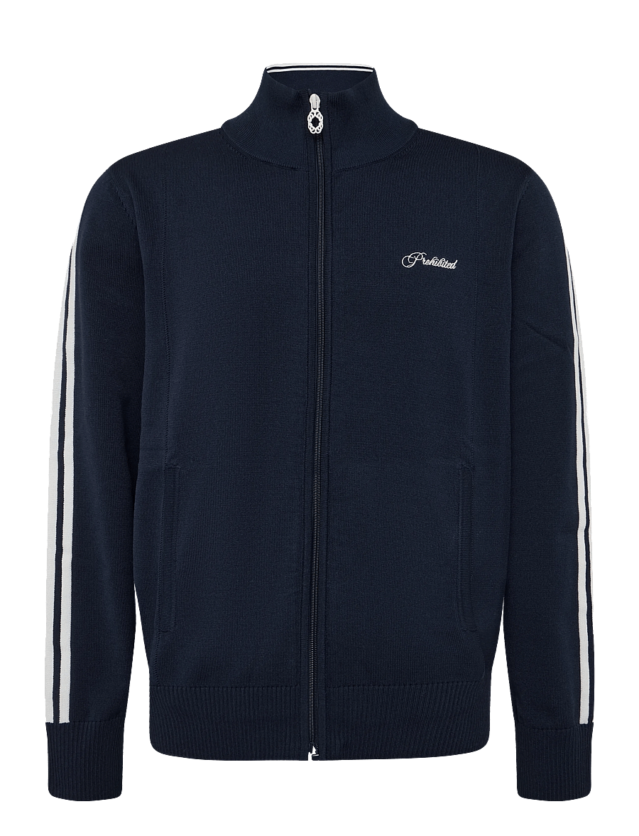 Prohibited - Varsity Knitted Trackjacket - varsity-jacken - navy - 1