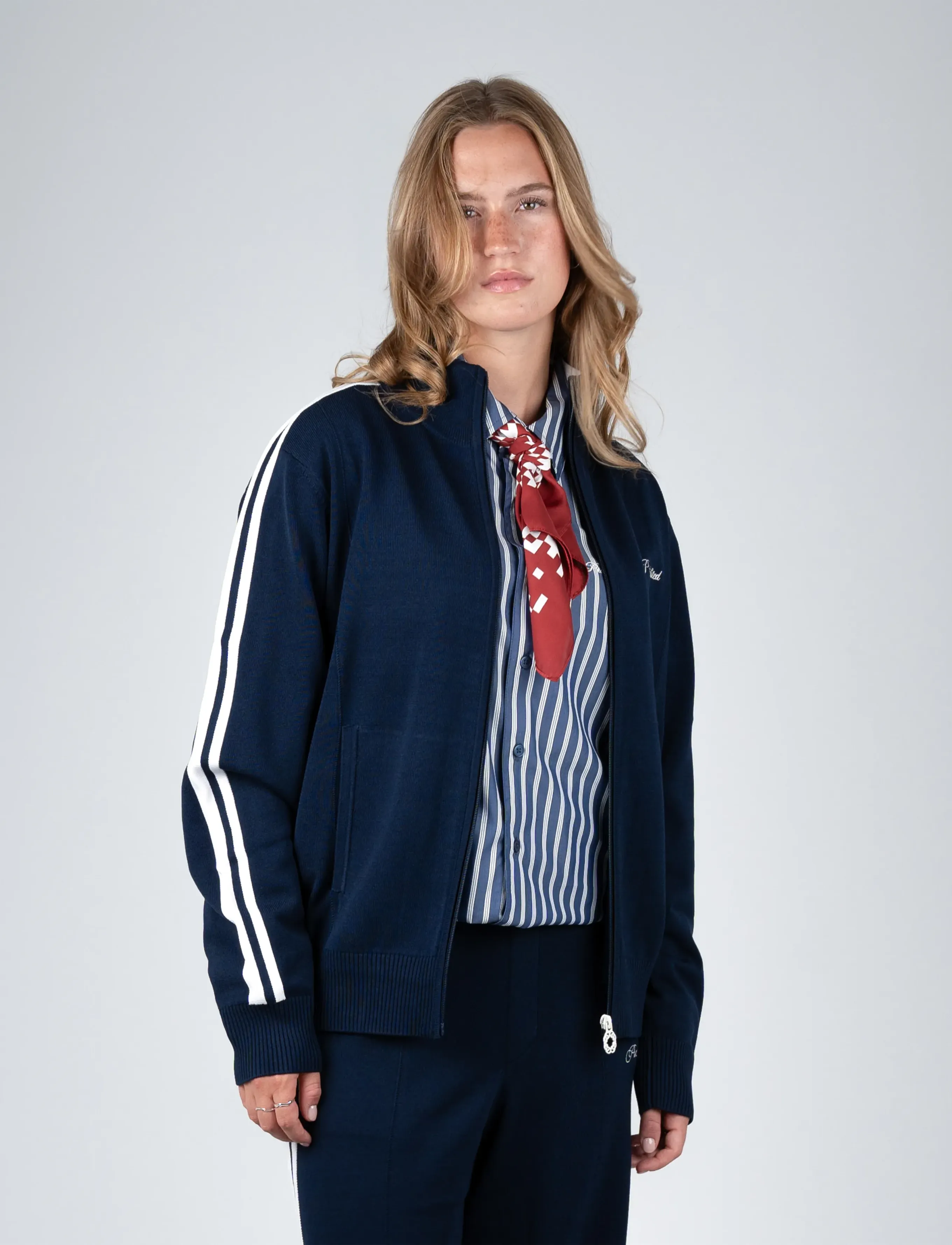 Prohibited - Varsity Knitted Trackjacket - varsity-jacken - navy - 3