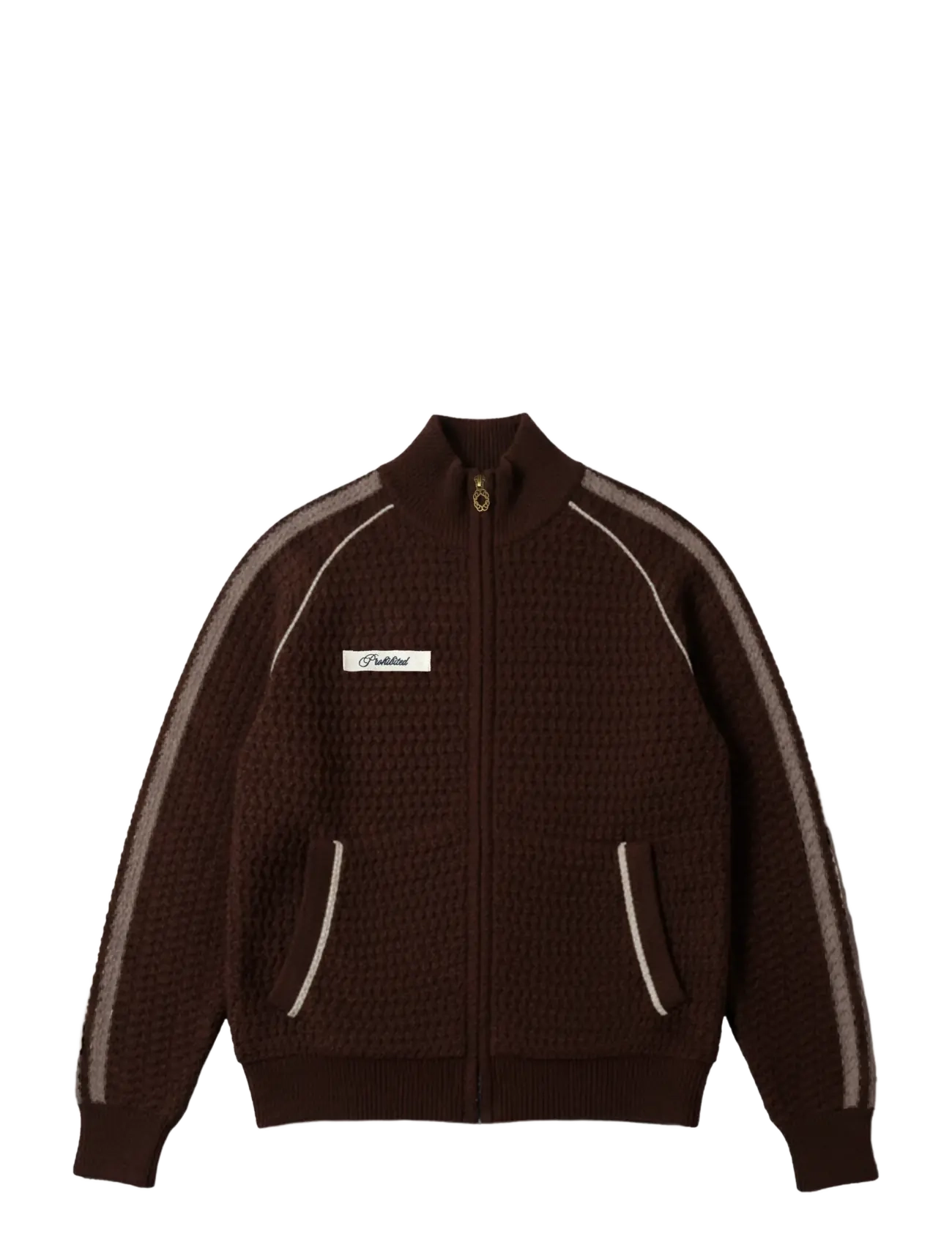 Prohibited Trail Braking Trackjacket Brown - Pullover mit durchgehendem Reißverschluss - BROWN / brown