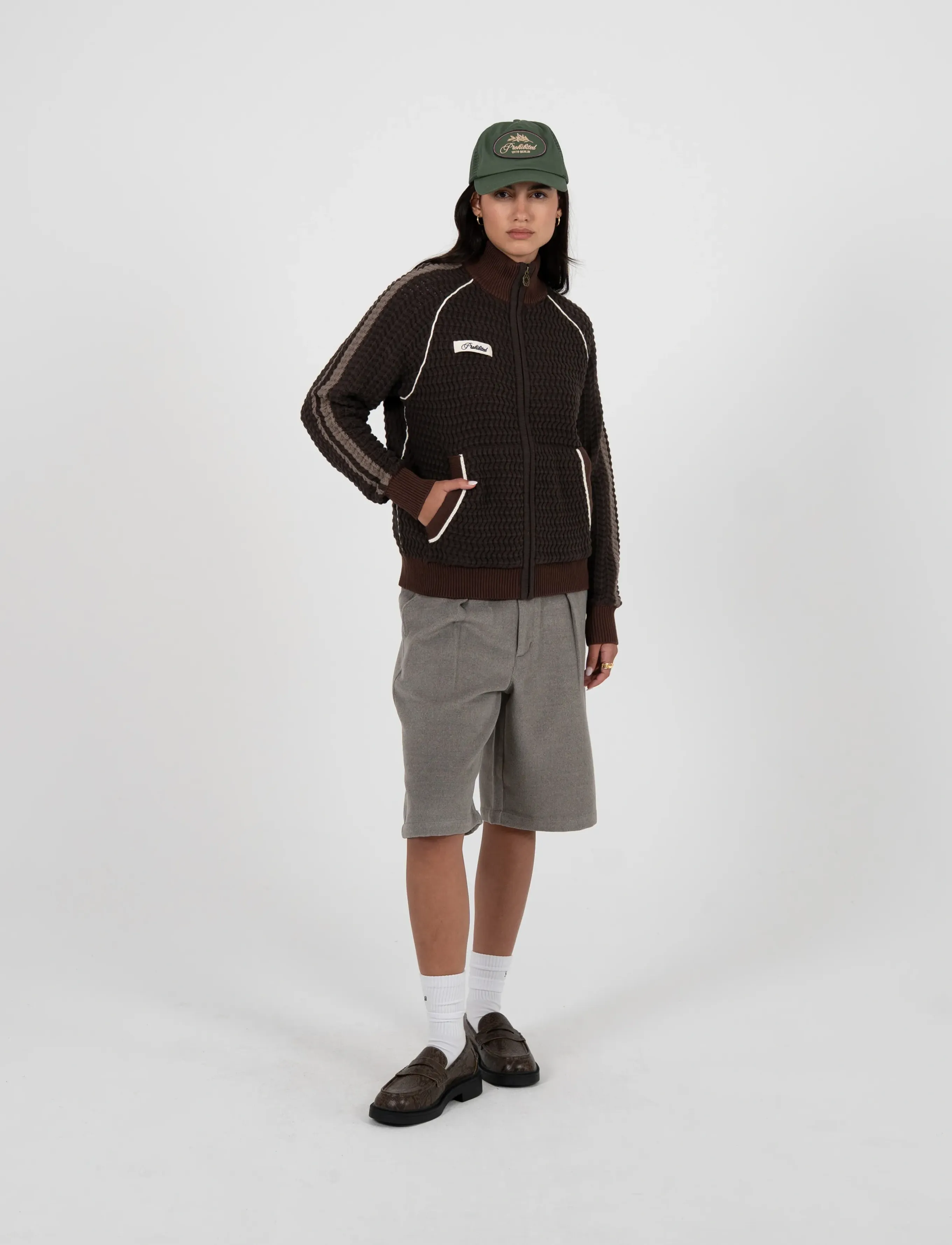 Prohibited - Trail Braking Trackjacket Brown - pullover mit durchgehendem reißverschluss - brown - 2