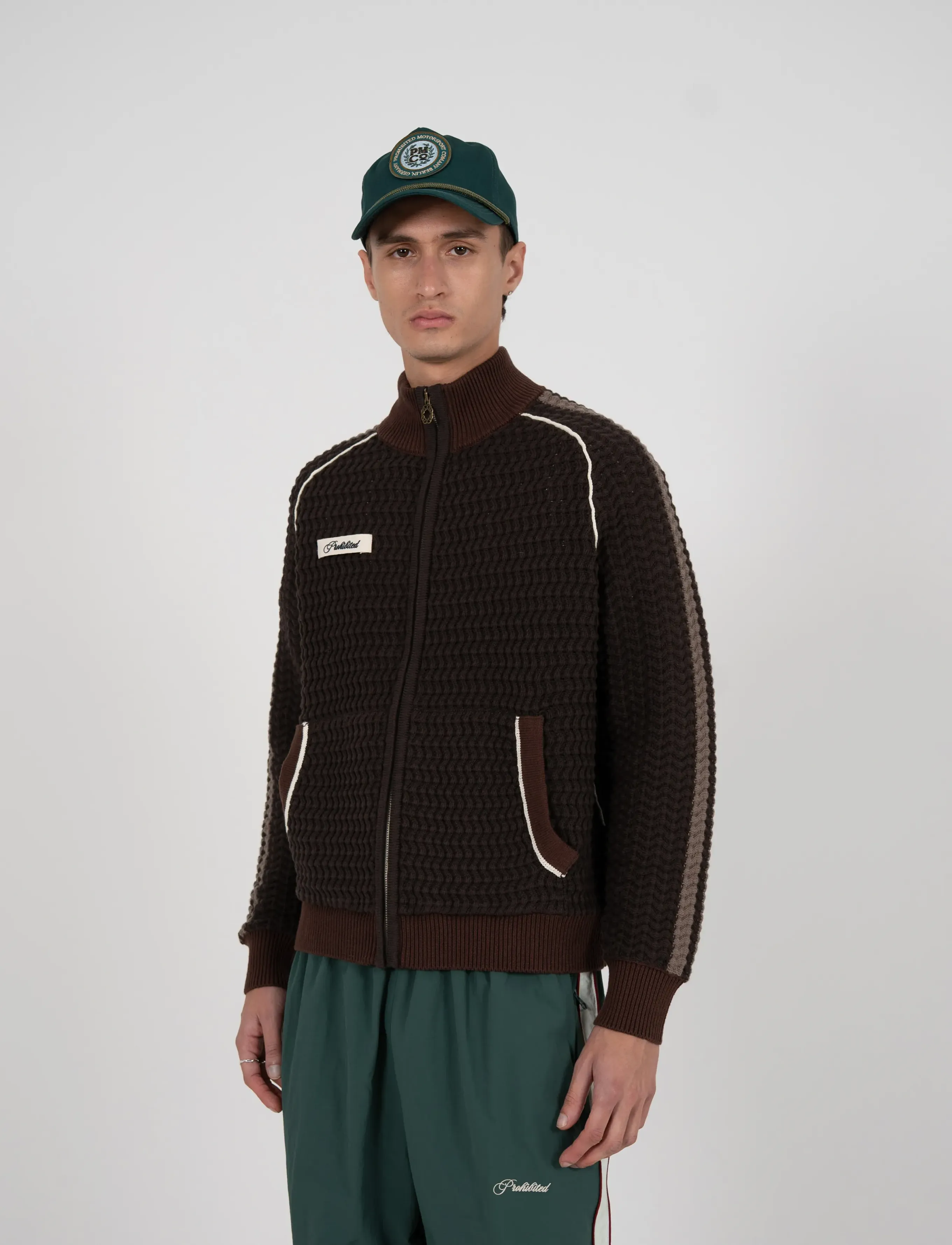 Prohibited - Trail Braking Trackjacket Brown - pullover mit durchgehendem reißverschluss - brown - 3