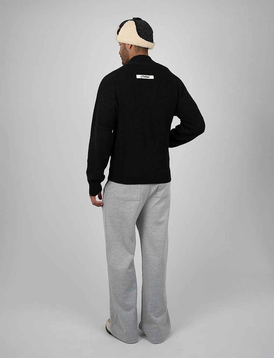 Prohibited - Campus Knit Jacket - sügisjoped - black - 3