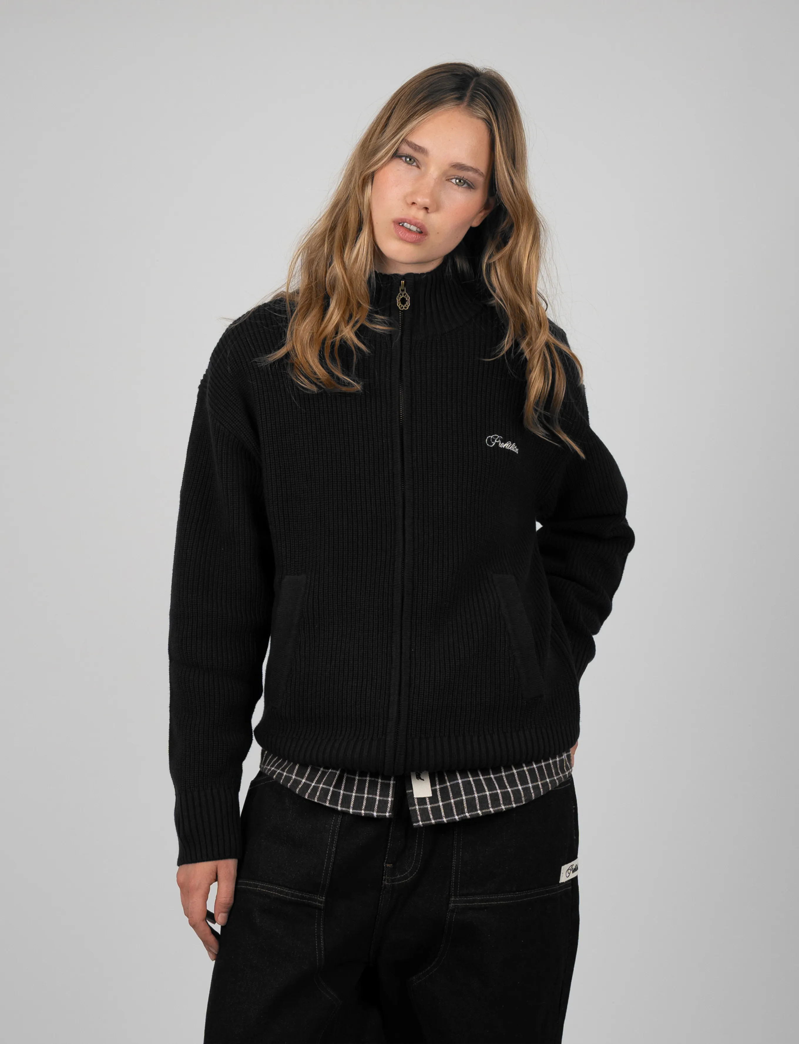 Prohibited - Campus Knit Jacket - black - 5