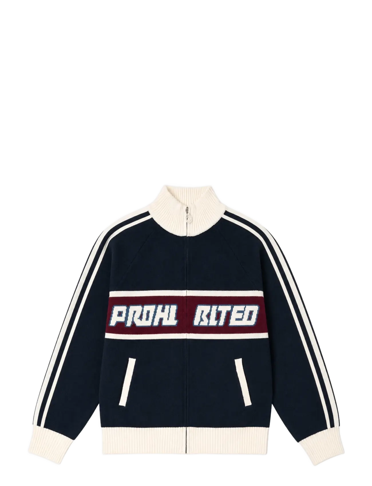 Prohibited - Letterman Knit Jacket - navy - 1