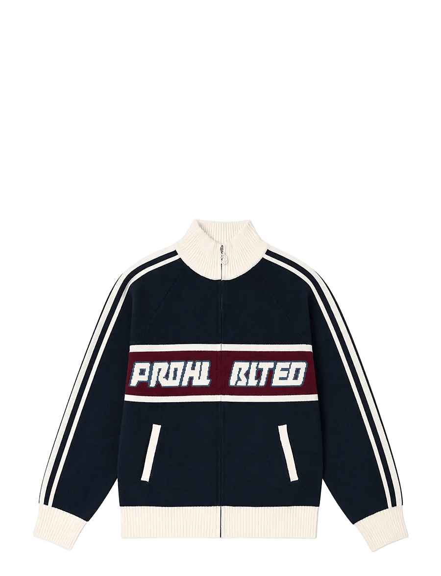 Prohibited - Letterman Knit Jacket - varsity jackor - navy - 1