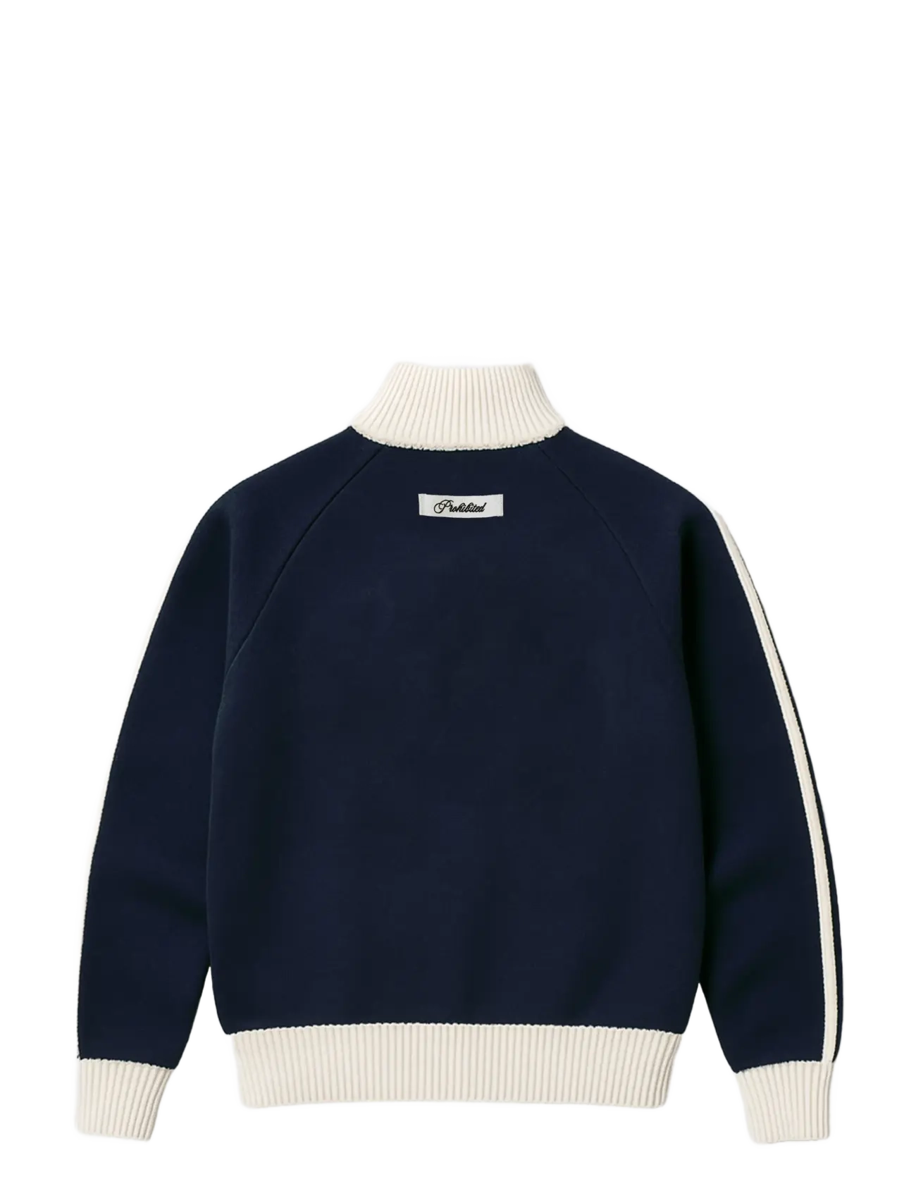 Prohibited - Letterman Knit Jacket - navy - 2