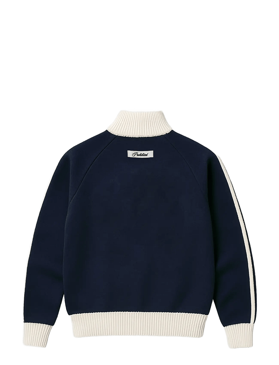 Prohibited - Letterman Knit Jacket - varsity jackor - navy - 2