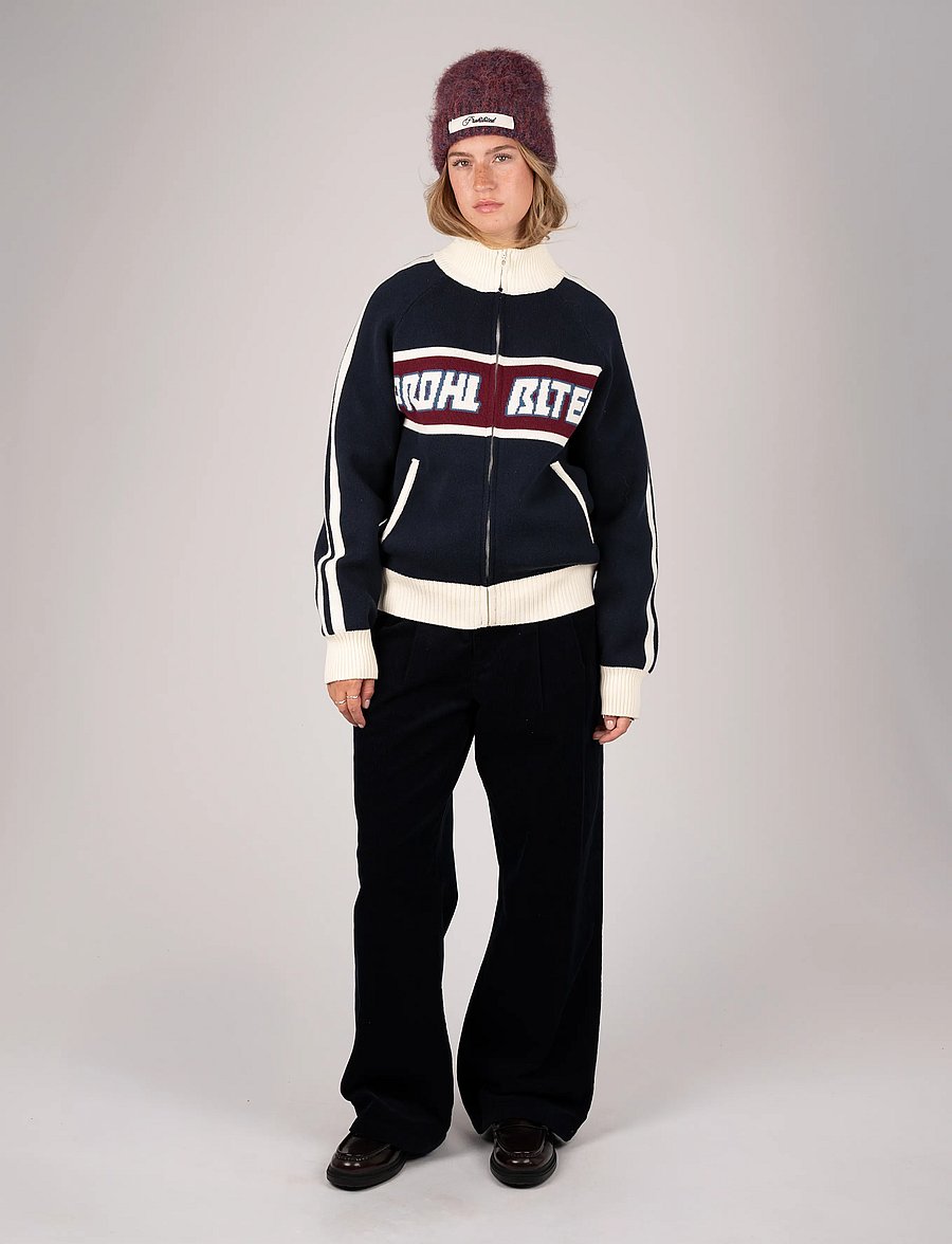 Prohibited - Letterman Knit Jacket - varsity jackor - navy - 5