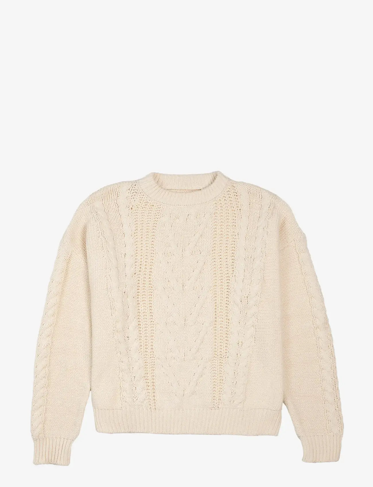 Prohibited - Sunday Cable Knit Sweater - Ümmarguse kaelusega kudumid - cream - 1