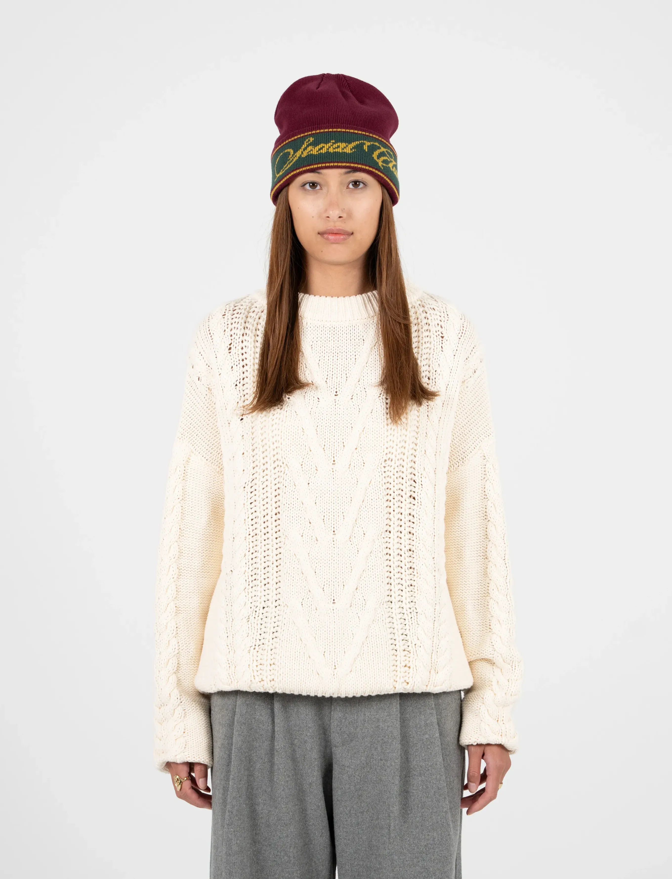 Prohibited - Sunday Cable Knit Sweater - adījumi ar apaļu kakla izgriezumu - cream - 4