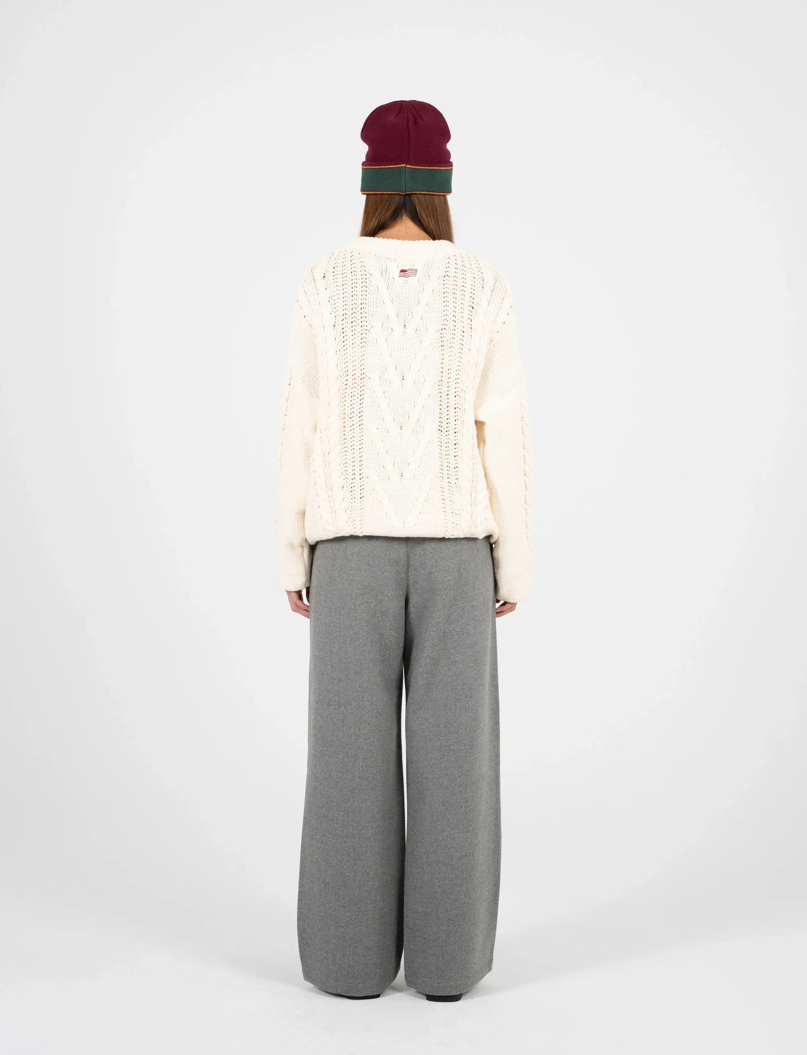 Prohibited - Sunday Cable Knit Sweater - adījumi ar apaļu kakla izgriezumu - cream - 5