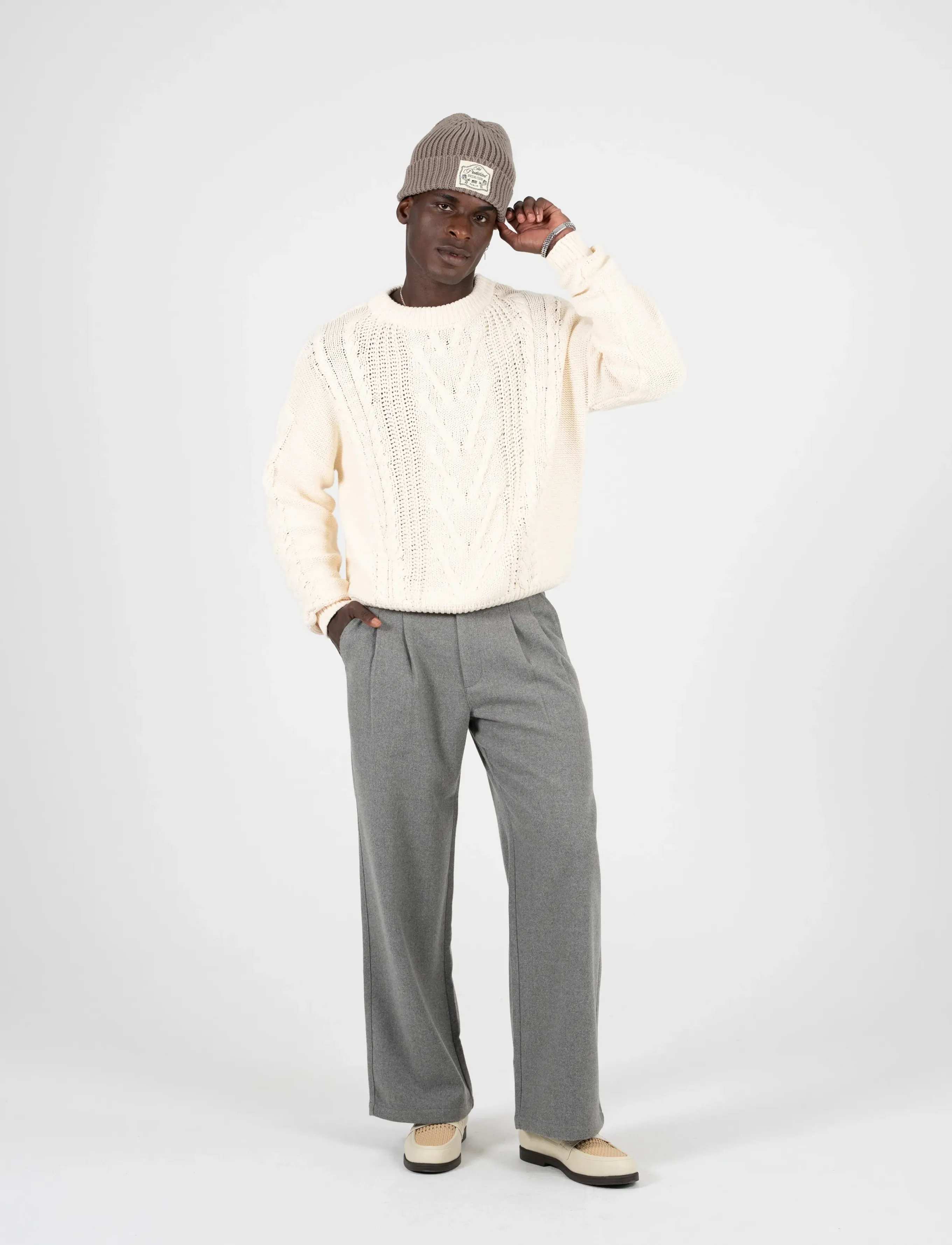 Prohibited Sunday Cable Knit Sweater stickade tröjor herr – bild 7