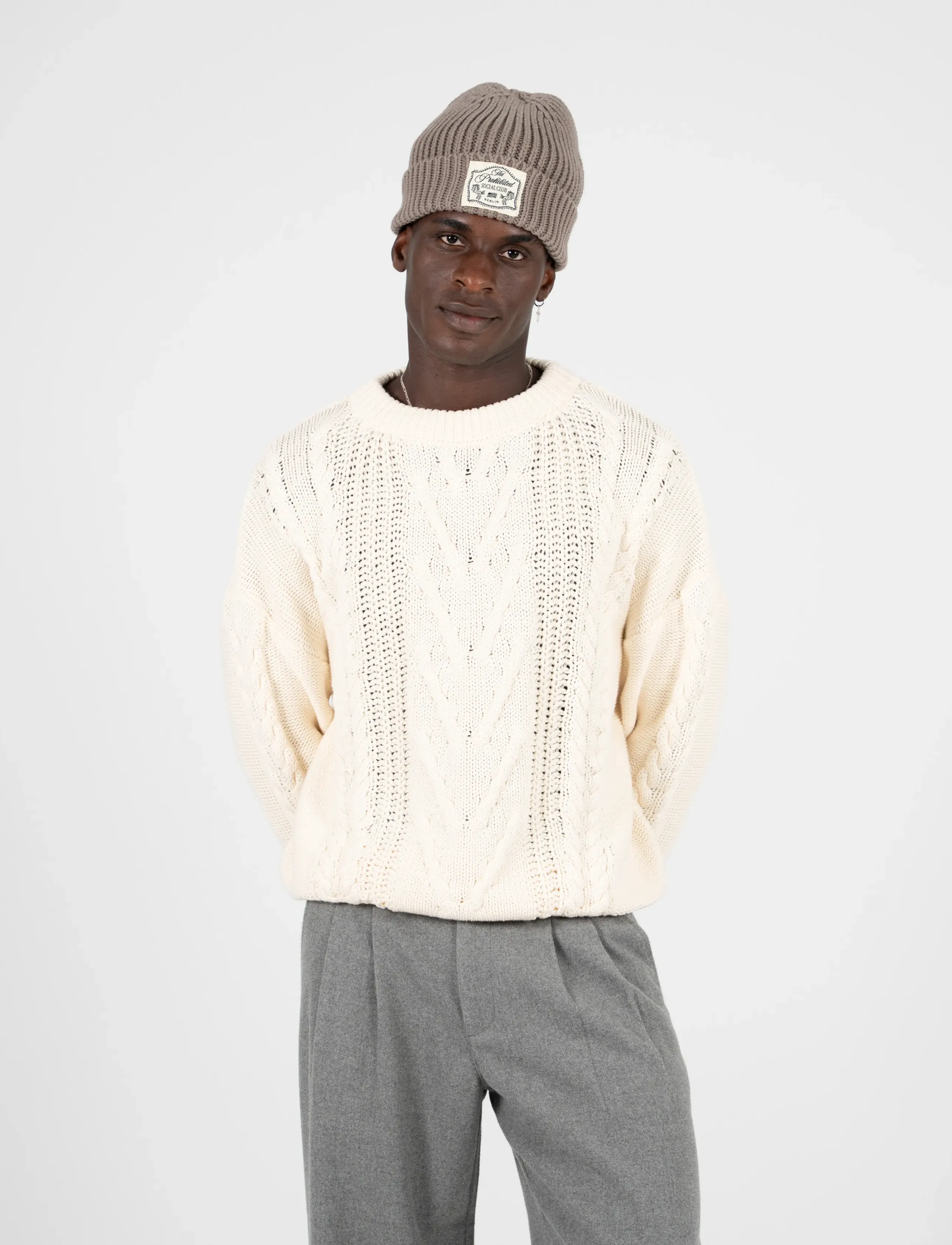 Prohibited Sunday Cable Knit Sweater stickade tröjor herr – bild 8