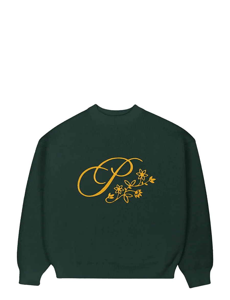 Prohibited - Bloom Knit Sweater - igapäevane stiil - dark green - 1