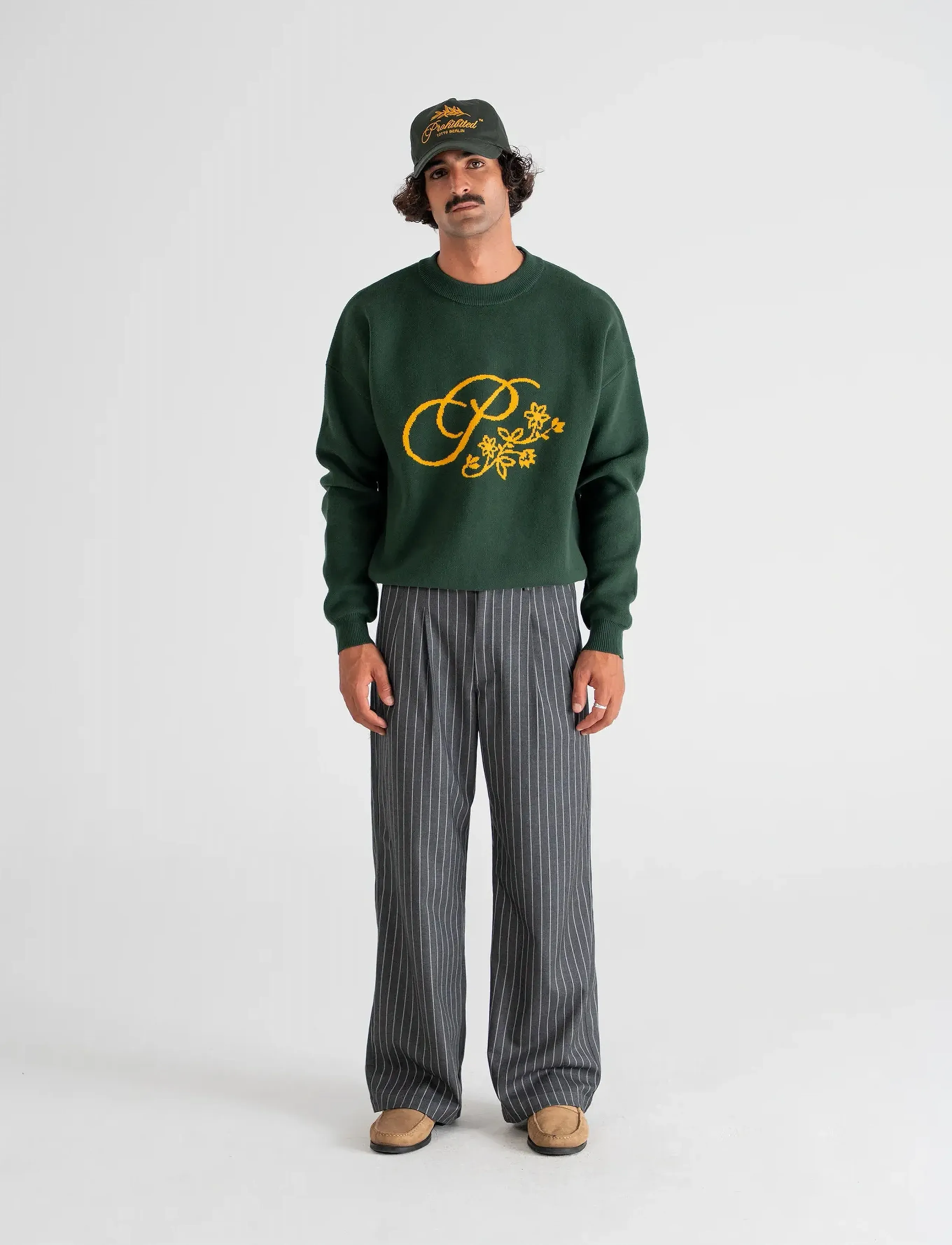 Prohibited Bloom Knit Sweater - Tøj - DARK GREEN / green