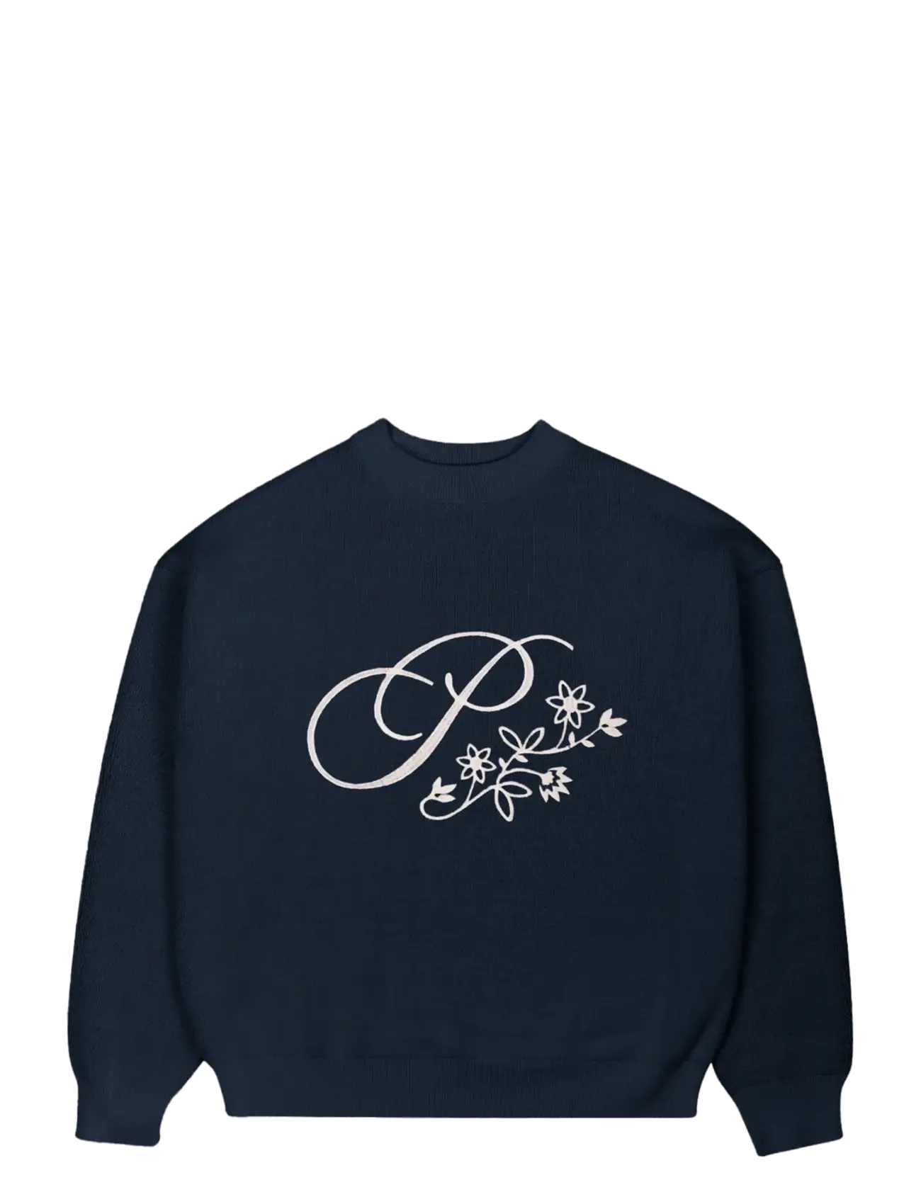 Prohibited Bloom Knit Sweater - Basisplagg - NAVY / navy
