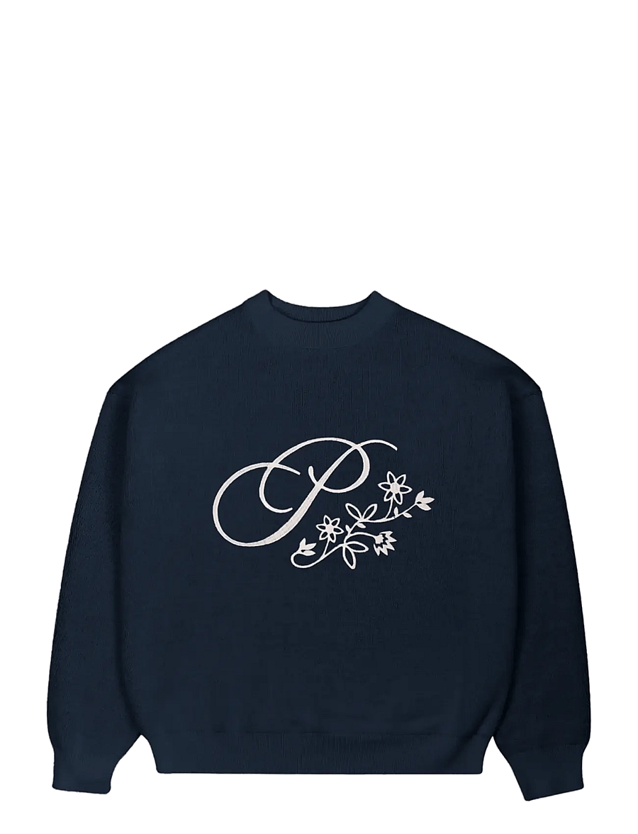 Prohibited - Bloom Knit Sweater - sweatshirts - navy - 1