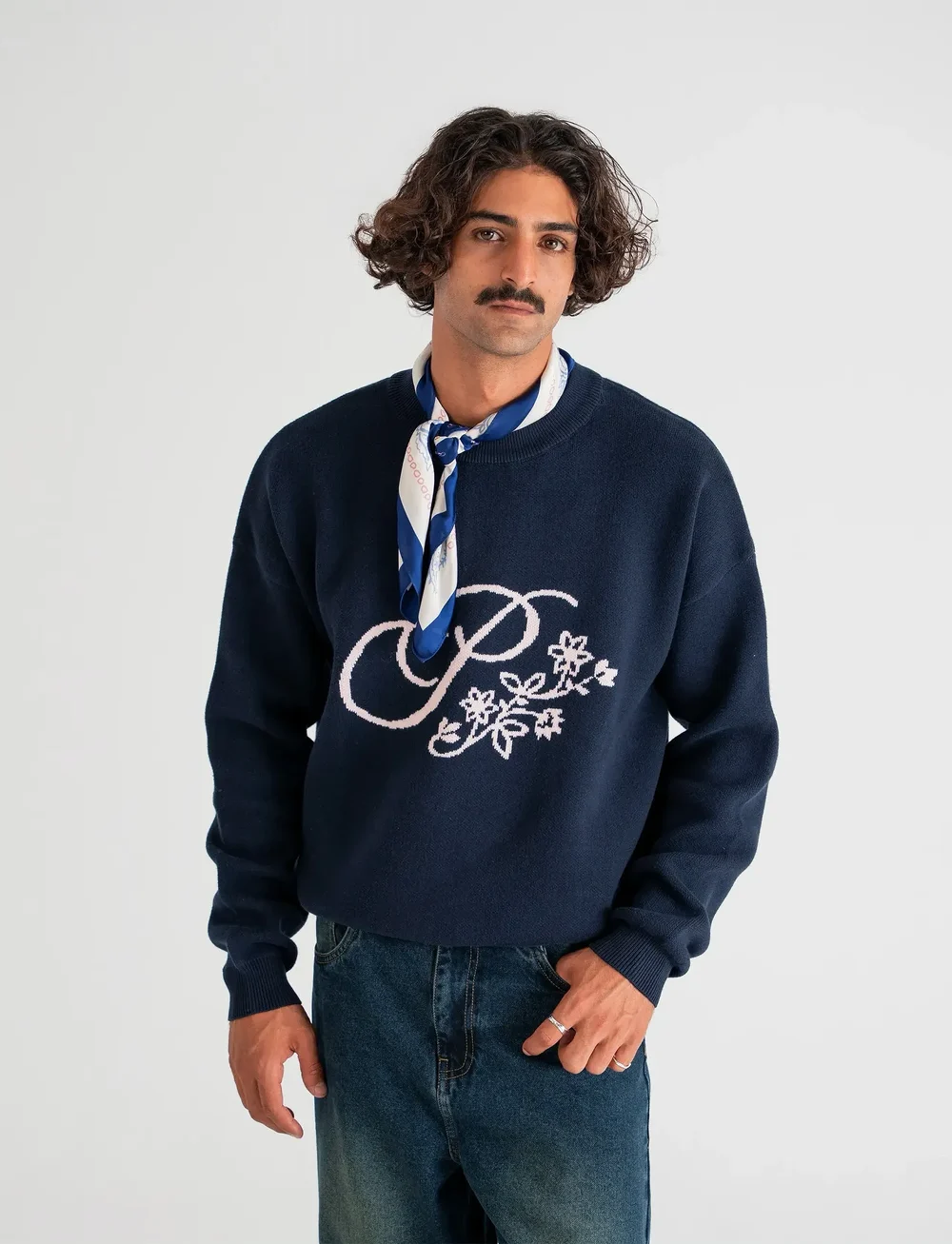 Prohibited - Bloom Knit Sweater - alltags-style - navy - 0