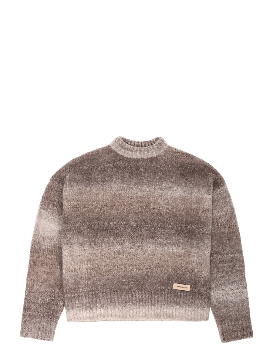 Prohibited - Gradient Knit Sweater - rundhals - grey - 1