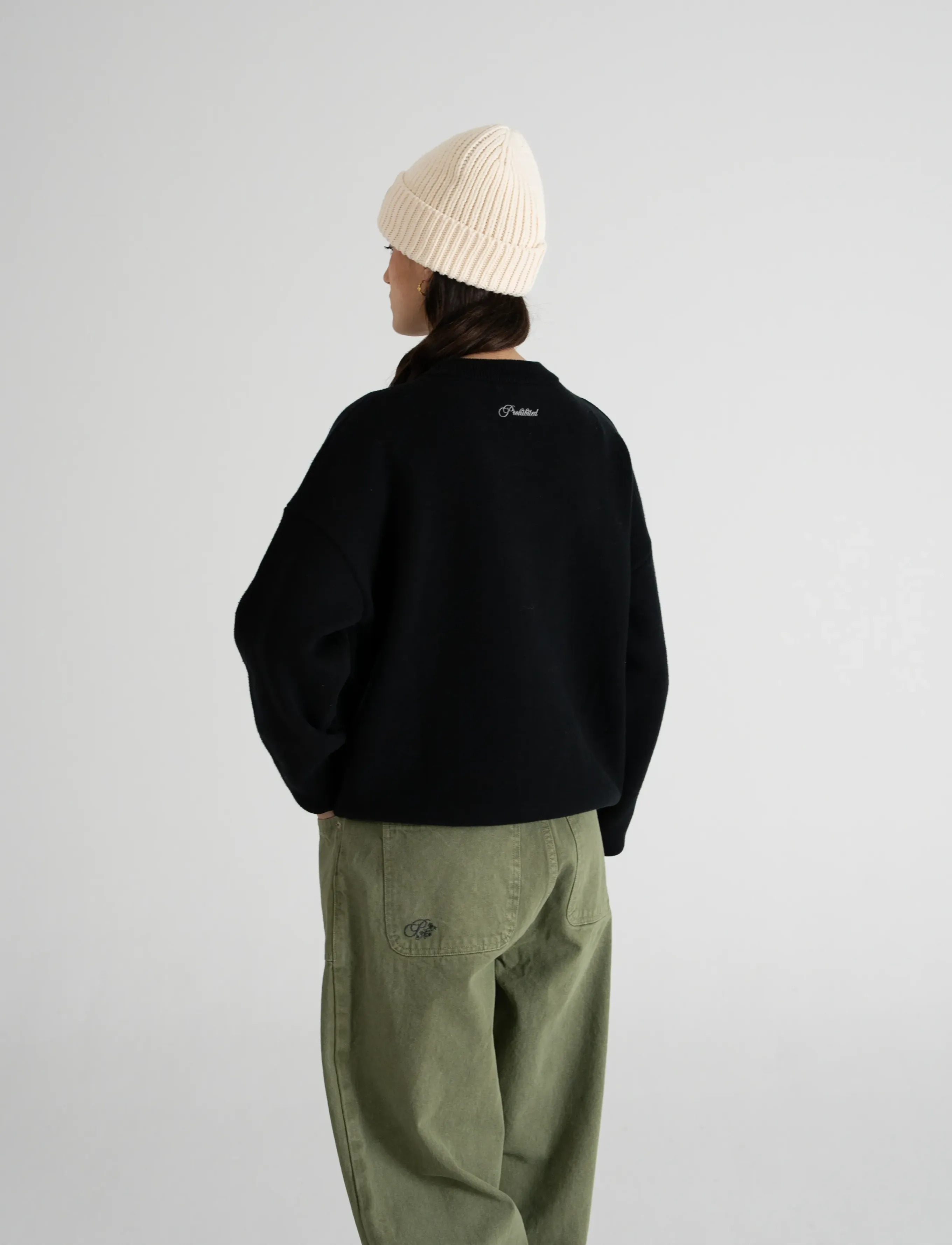 Prohibited Legacy Knit Sweater, L, Knitwear, Schwarz - Round Necks, Frauen