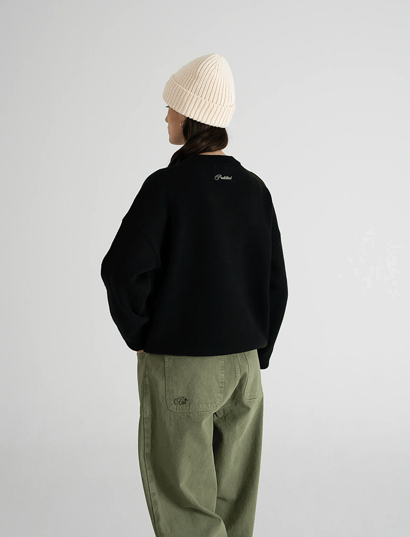Prohibited - Legacy Knit Sweater - rundhalsad - black - 0