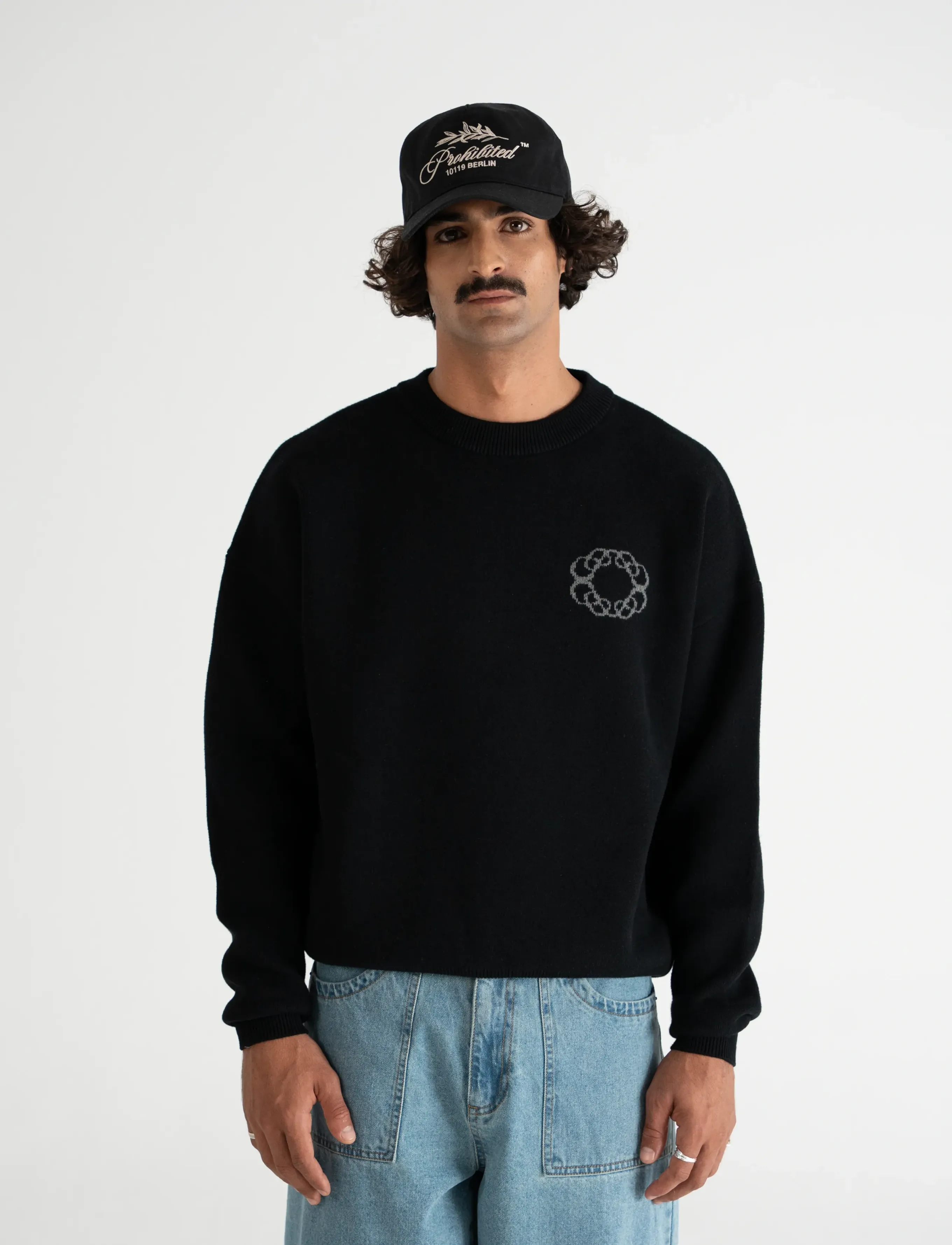 Prohibited - Legacy Knit Sweater - tavalised kudumid - black - 5