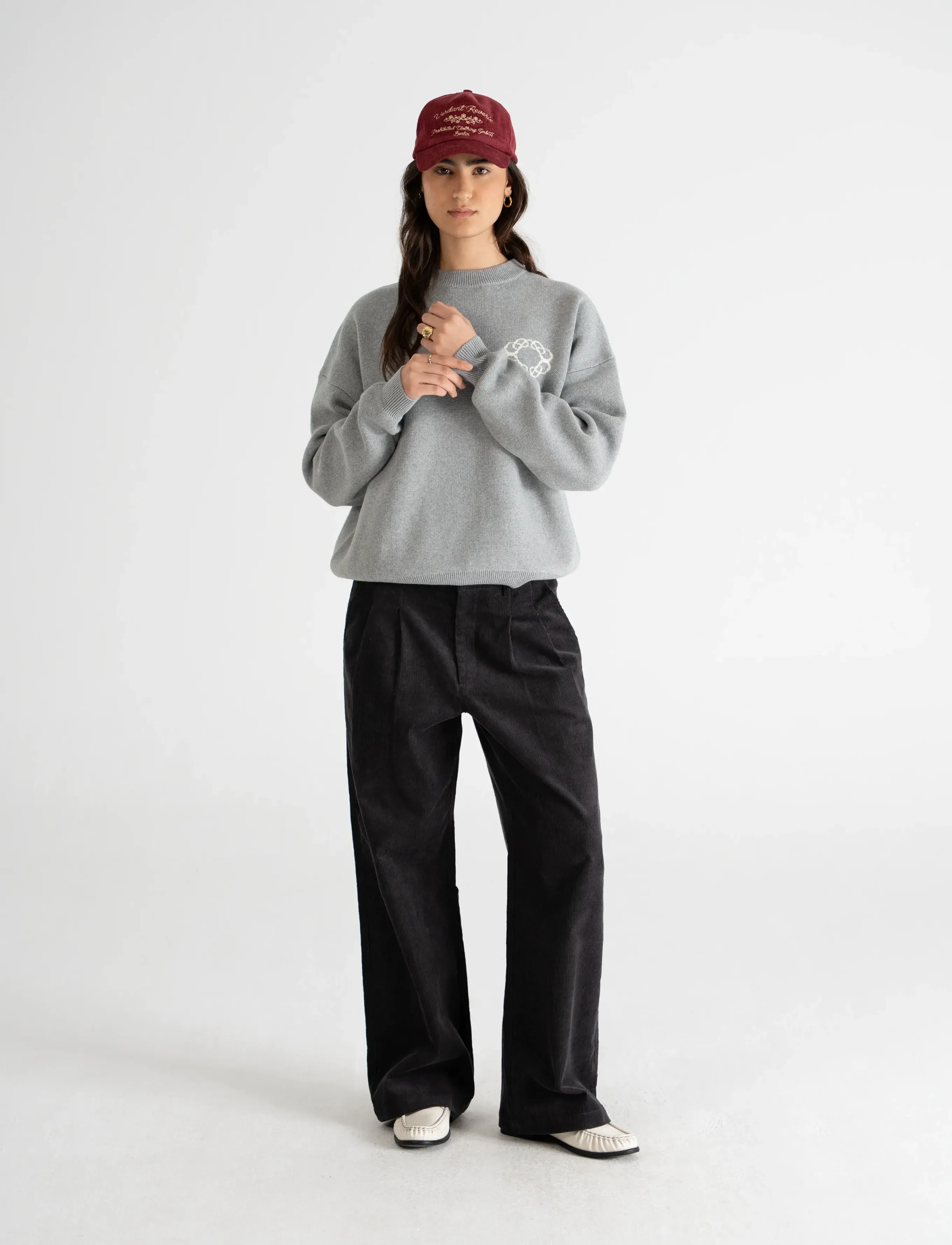 Prohibited Legacy Knit Sweater, L, Knitwear, Grau - Round Necks, Frauen