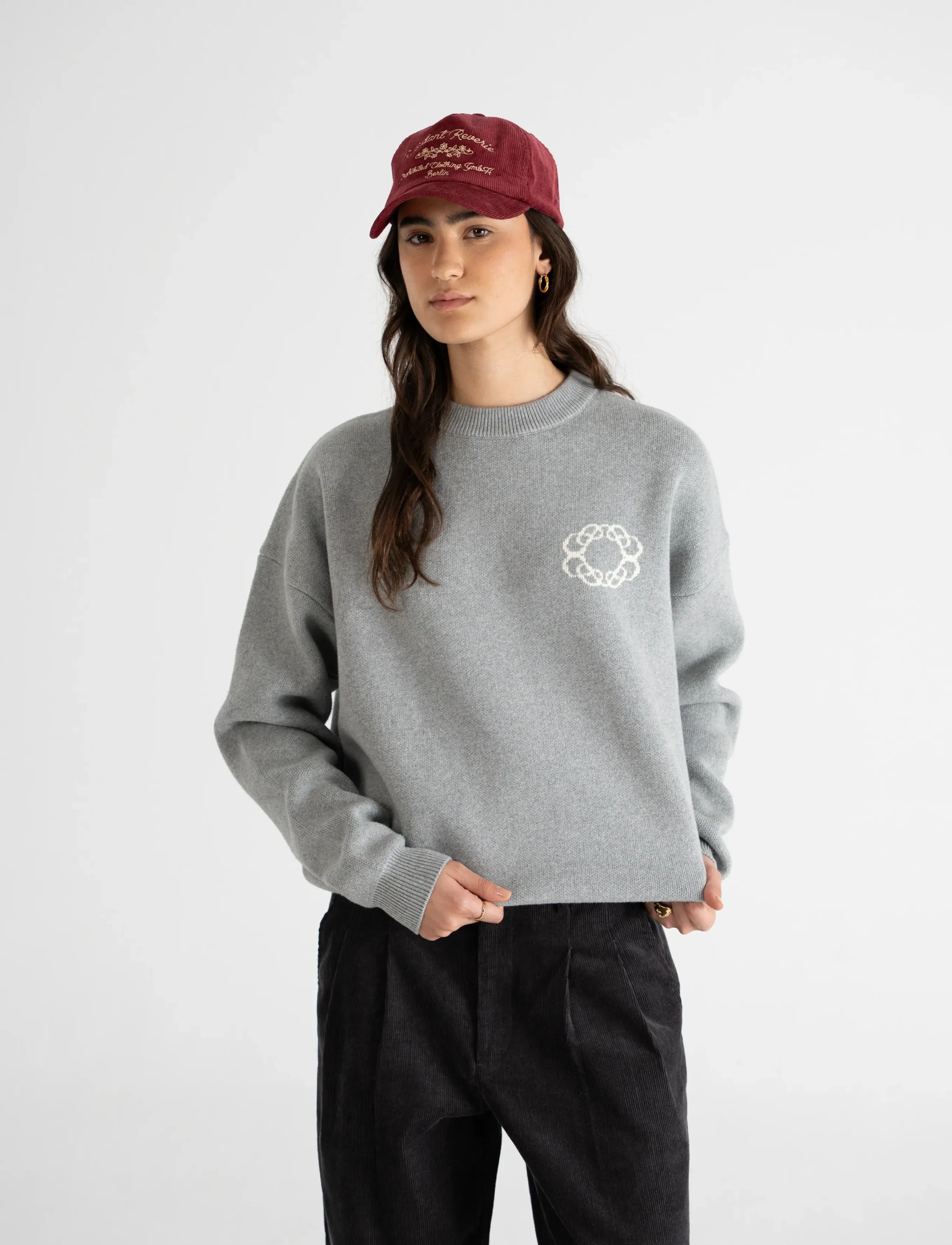 Prohibited - Legacy Knit Sweater - rundhalsad - grey - 2