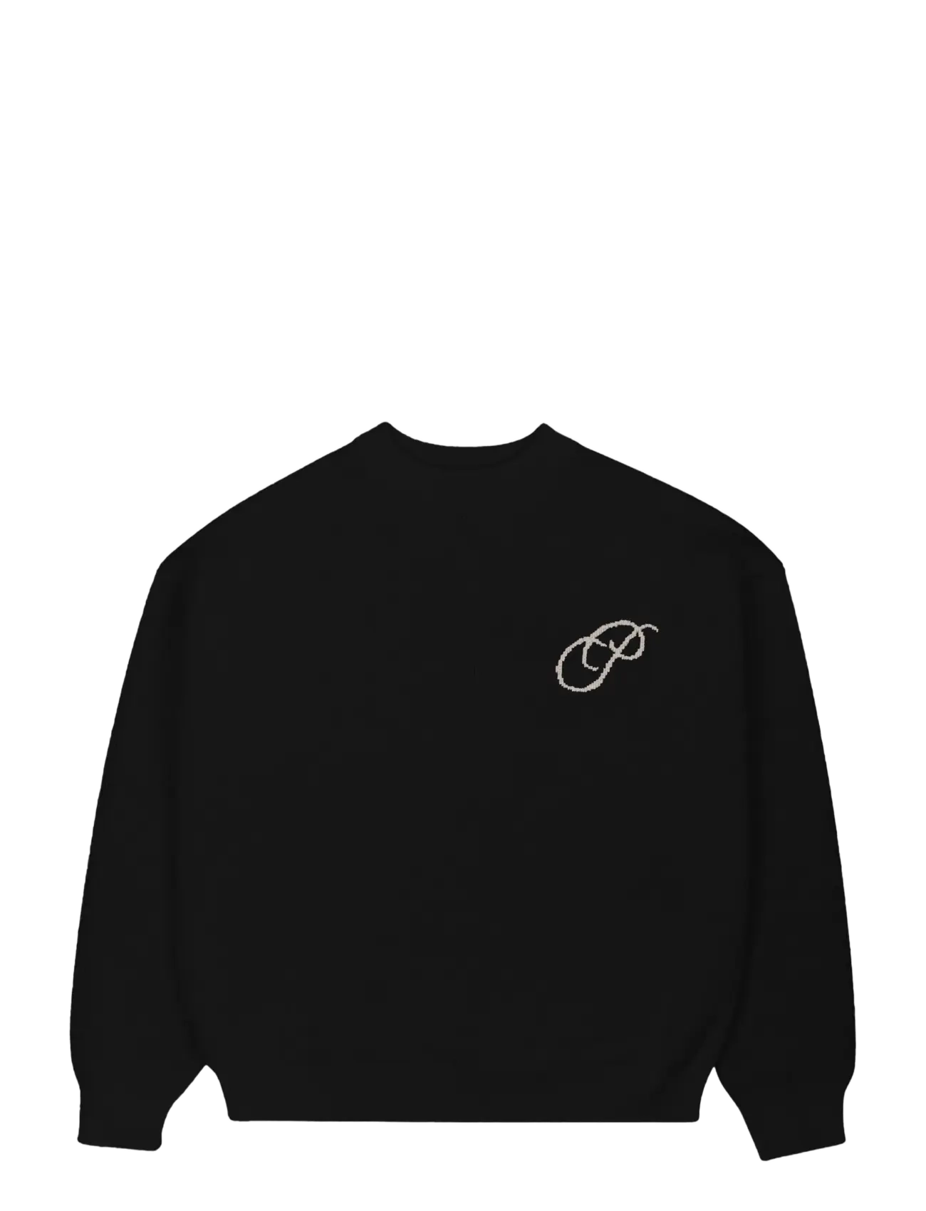 Prohibited Initial Knit Sweater - Rundhals - BLACK / black