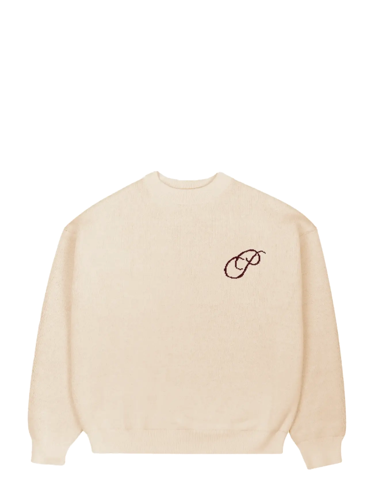 PROHIBITED Initial Knit Pullover Cream - XXL - Damen