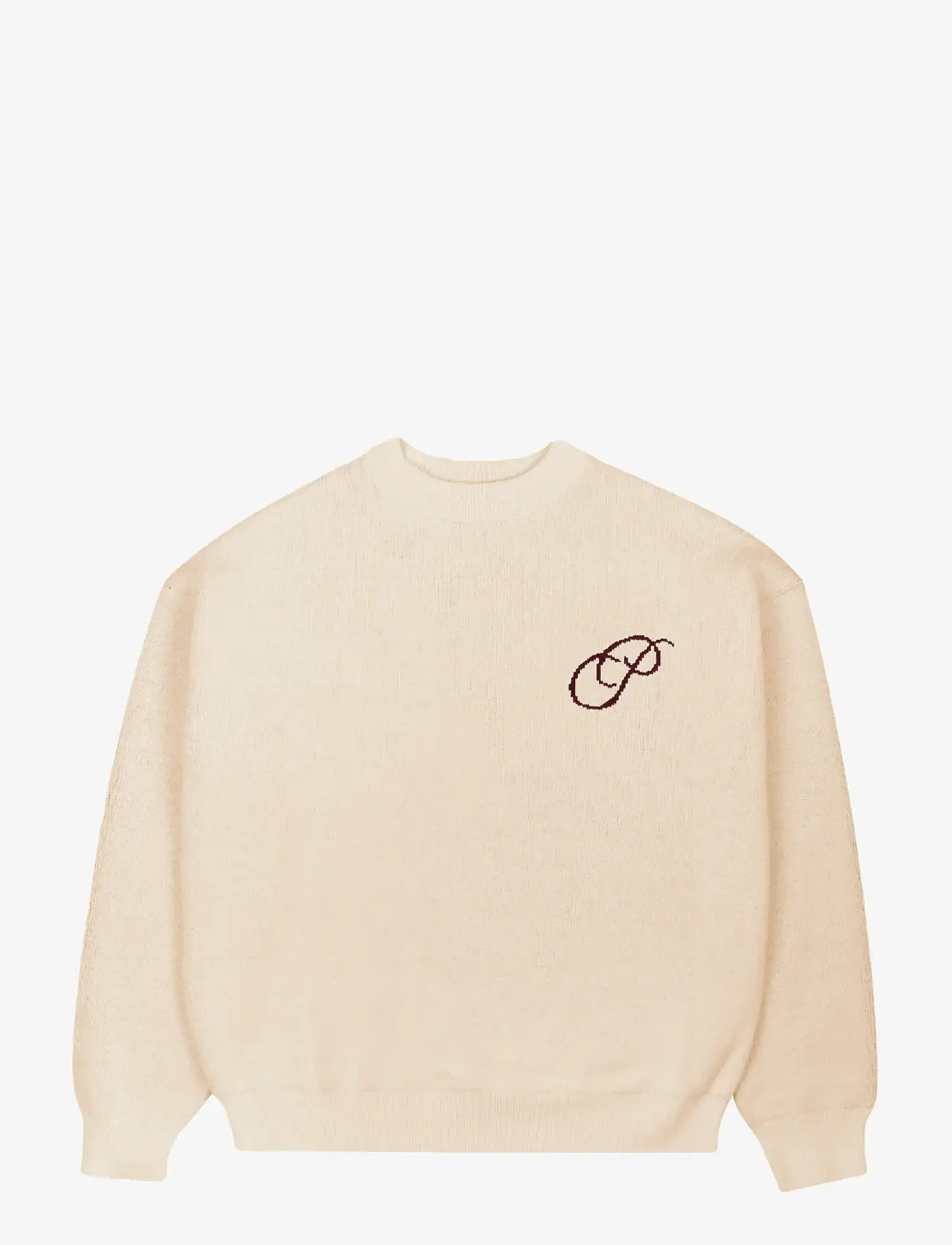 Prohibited - Initial Knit Sweater - pyöreäaukkoiset - cream - 1