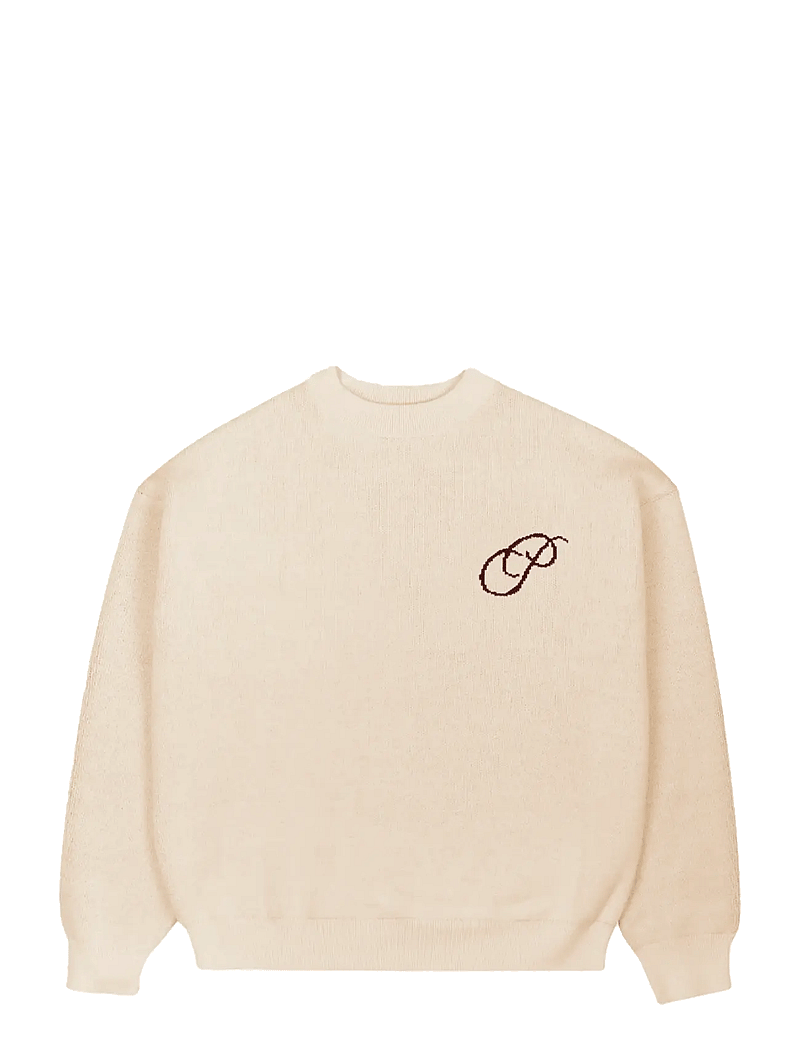 Prohibited - Initial Knit Sweater - rundhalsad - cream - 1