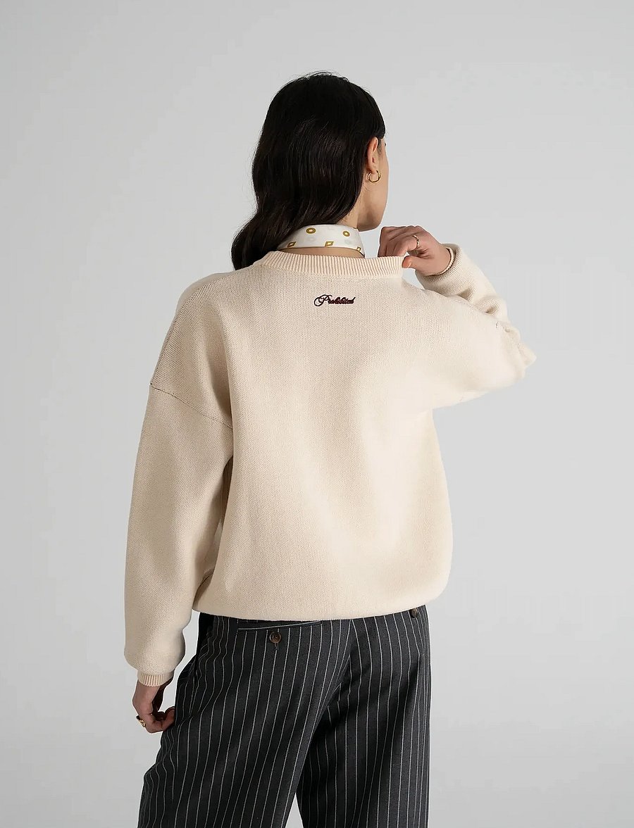 Prohibited - Initial Knit Sweater - rund hals - cream - 0