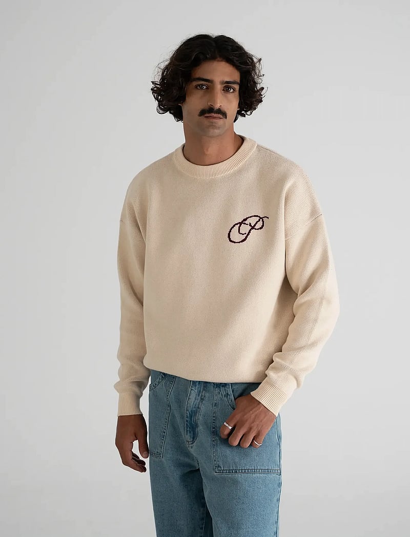 Prohibited - Initial Knit Sweater - rundhalsad - cream - 4