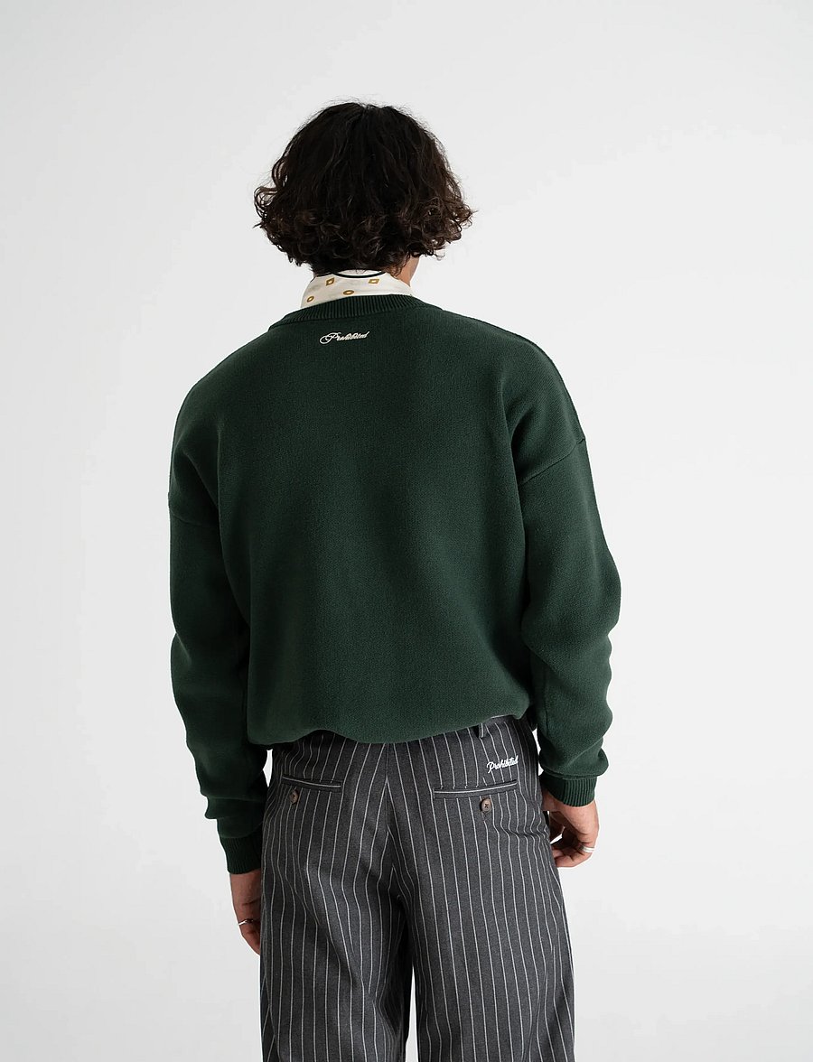 Prohibited - Initial Knit Sweater - rundhals - dark green - 3
