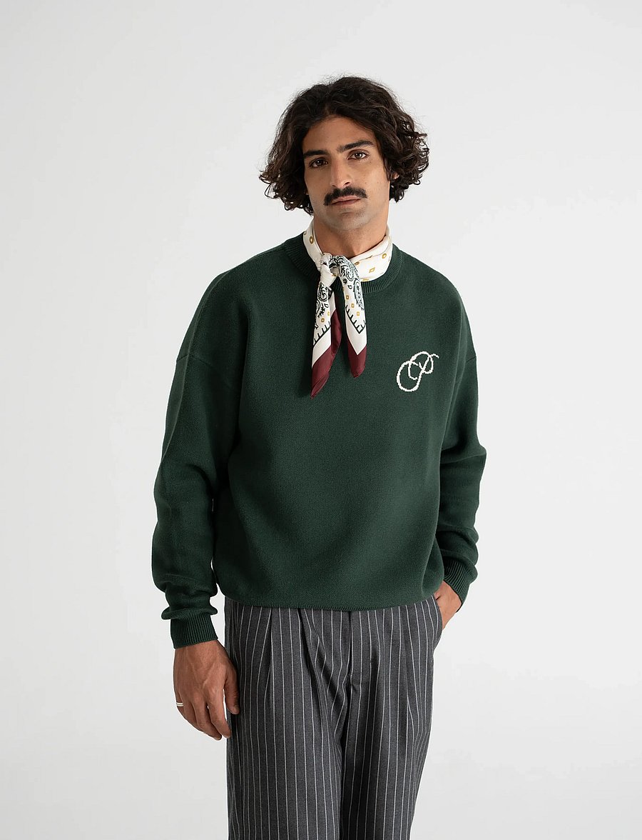 Prohibited - Initial Knit Sweater - rundhals - dark green - 4
