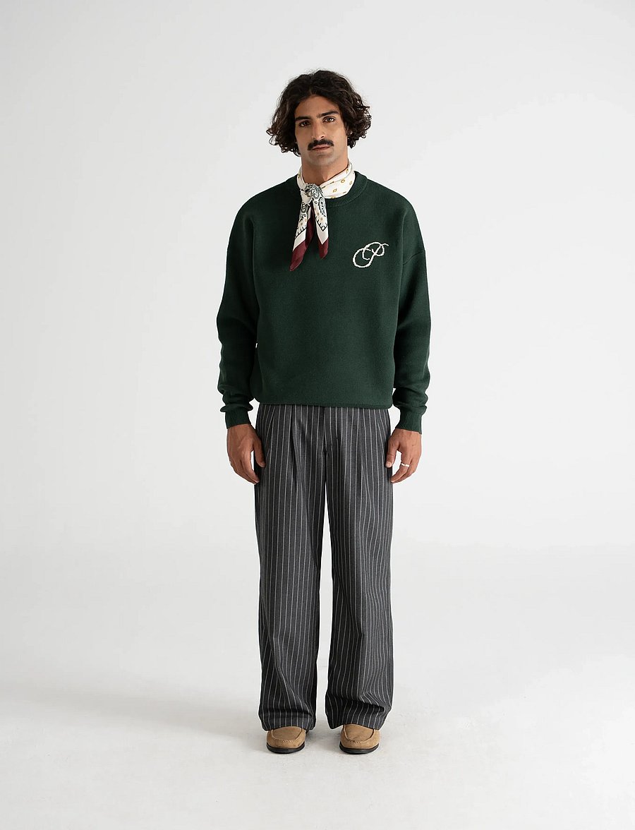 Prohibited - Initial Knit Sweater - rundhals - dark green - 5