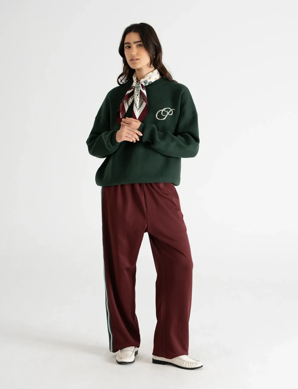 Prohibited - Initial Knit Sweater - Ümmarguse kaelusega kudumid - green - 0