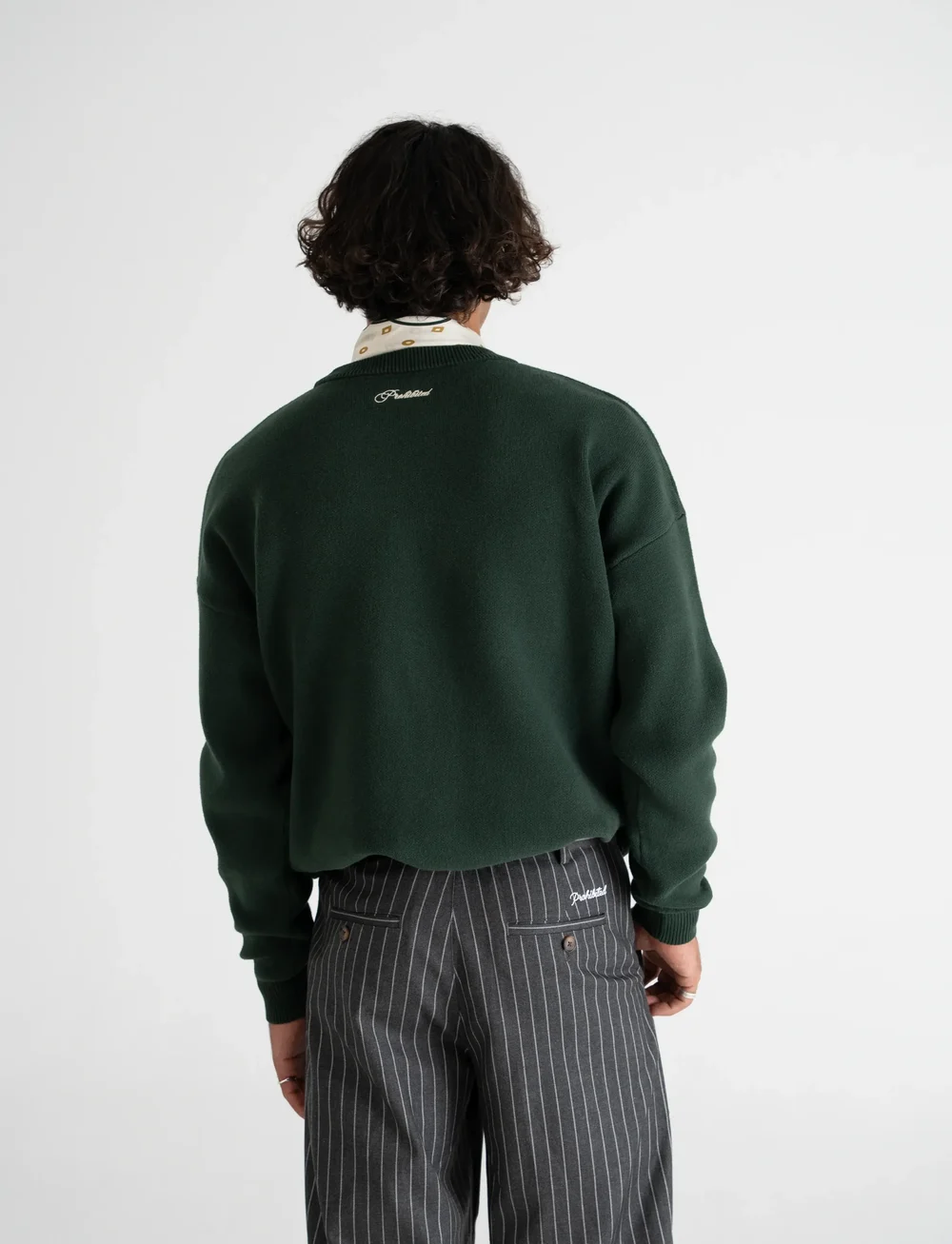 Prohibited - Initial Knit Sweater - Ümmarguse kaelusega kudumid - green - 3