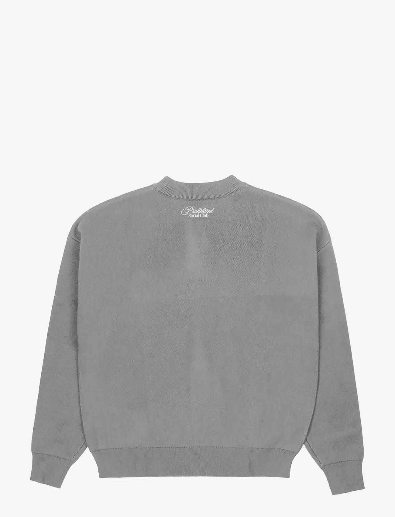 Prohibited - Emblem Knit Sweater - rund hals - grey - 2