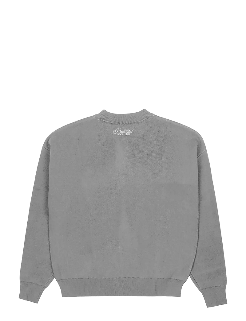 Prohibited - Emblem Knit Sweater - rund hals - grey - 2