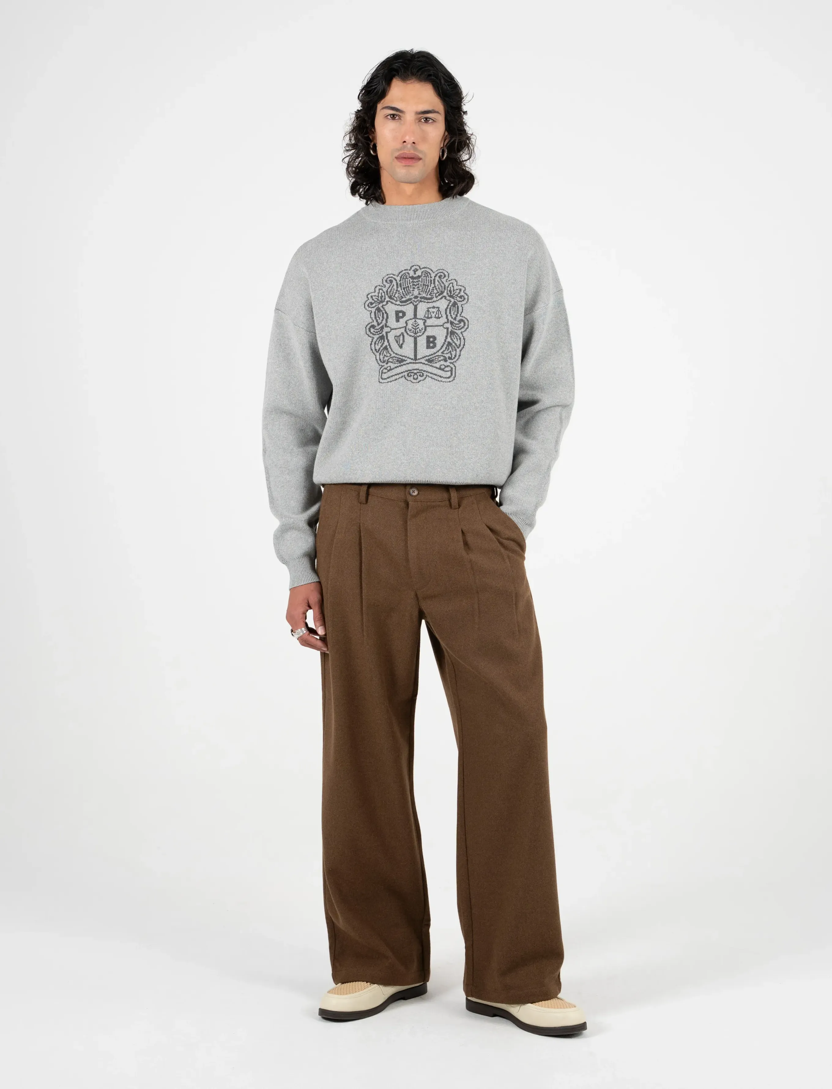 Prohibited Emblem Knit Sweater stickade tröjor herr – bild 5