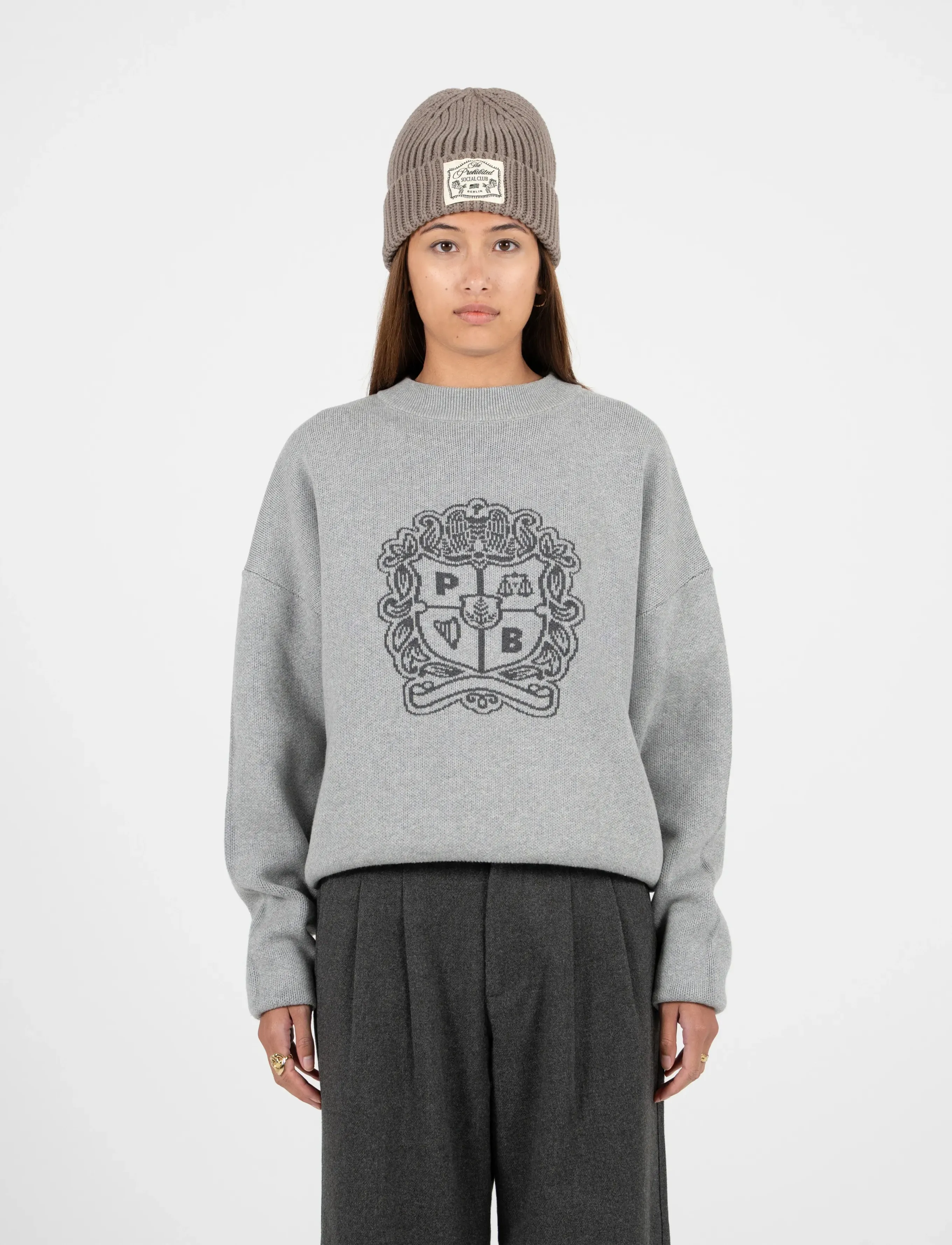 Prohibited Emblem Knit Sweater stickade tröjor herr – bild 8