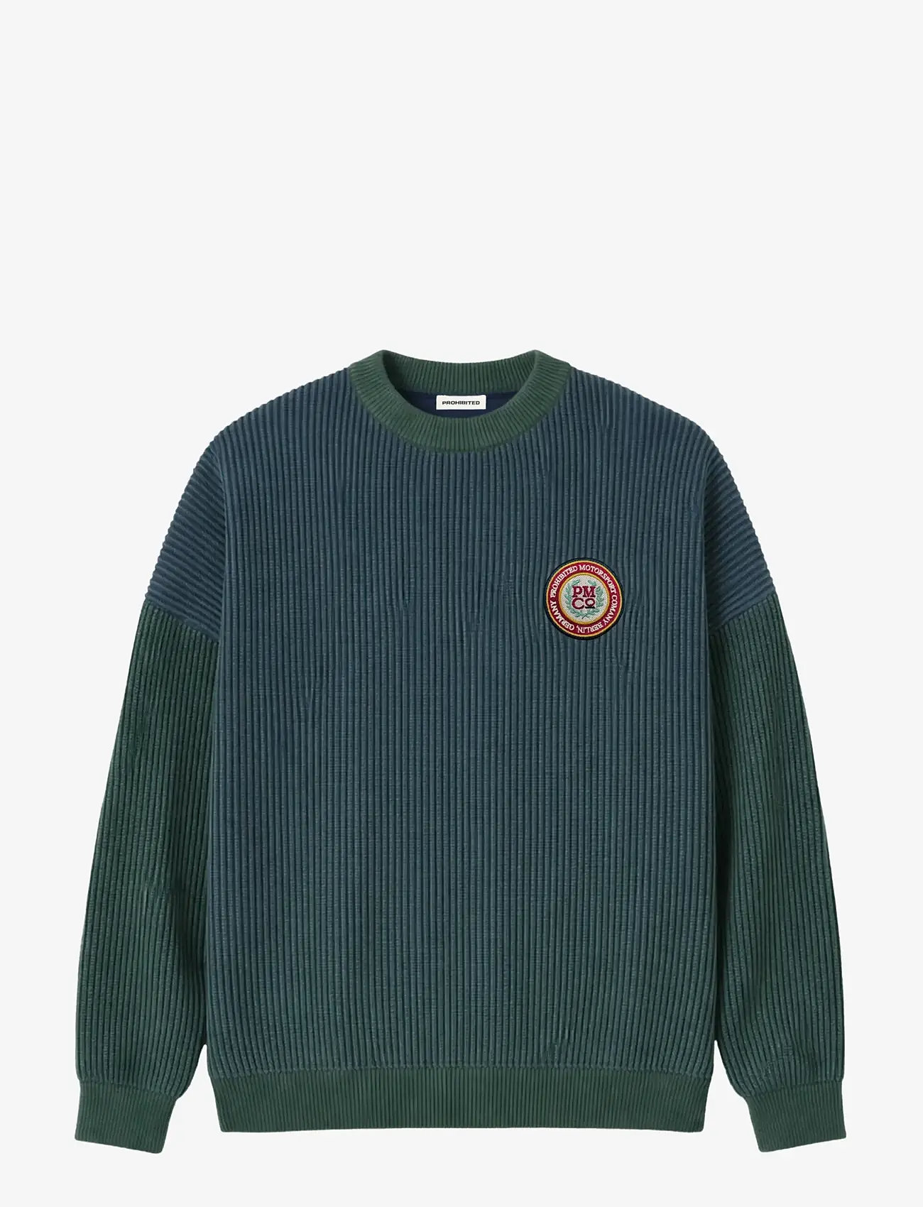 Prohibited - Cutoff Knit Sweater Green - Ümmarguse kaelusega kudumid - green - 1