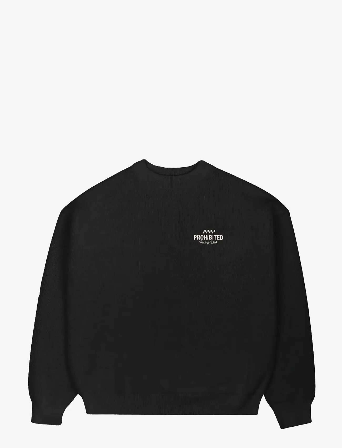 Prohibited - Vortex Knit Sweater Black - rundhalsad - black - 1