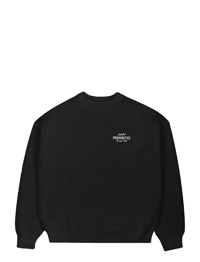 Prohibited - Vortex Knit Sweater Black - rundhalsad - black - 1